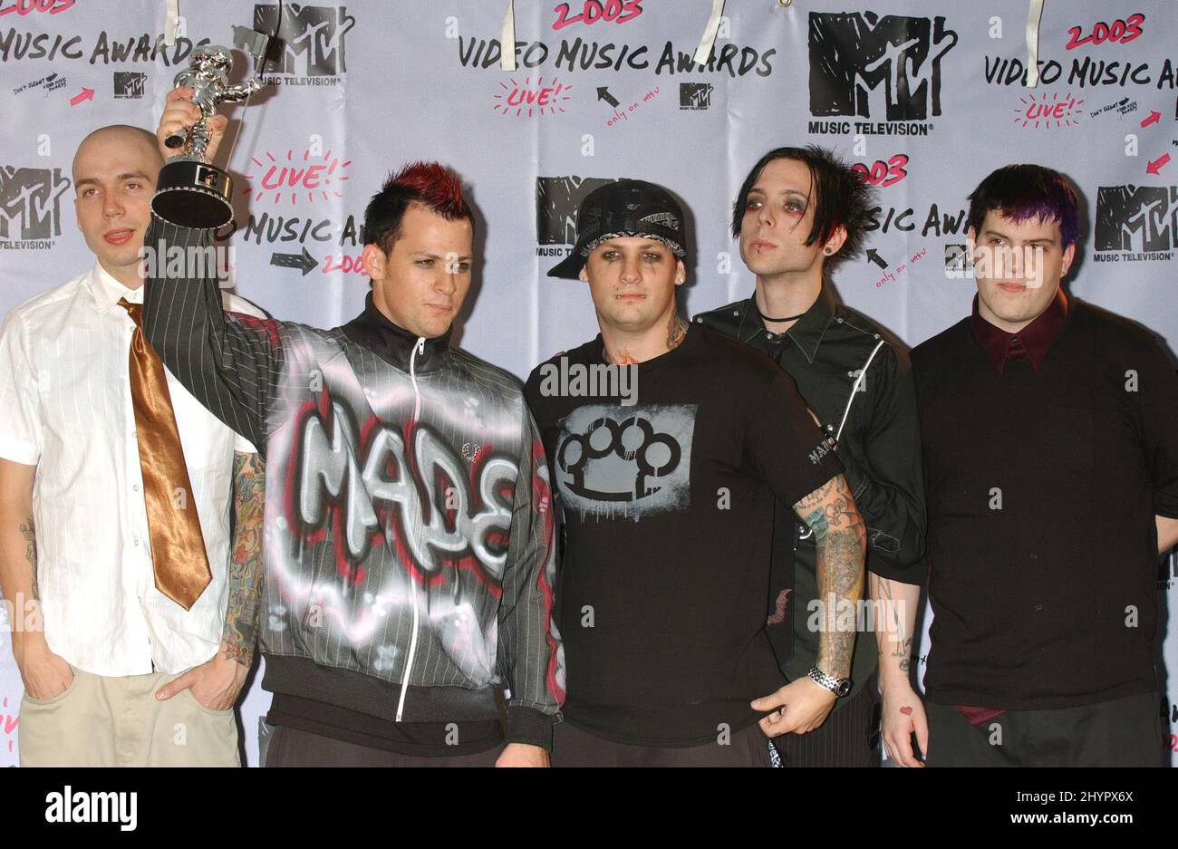GOOD CHARLOTTE ATTENDS THE 2003 MTV VIDEO MUSIC AWARDS AT RADIO CITY