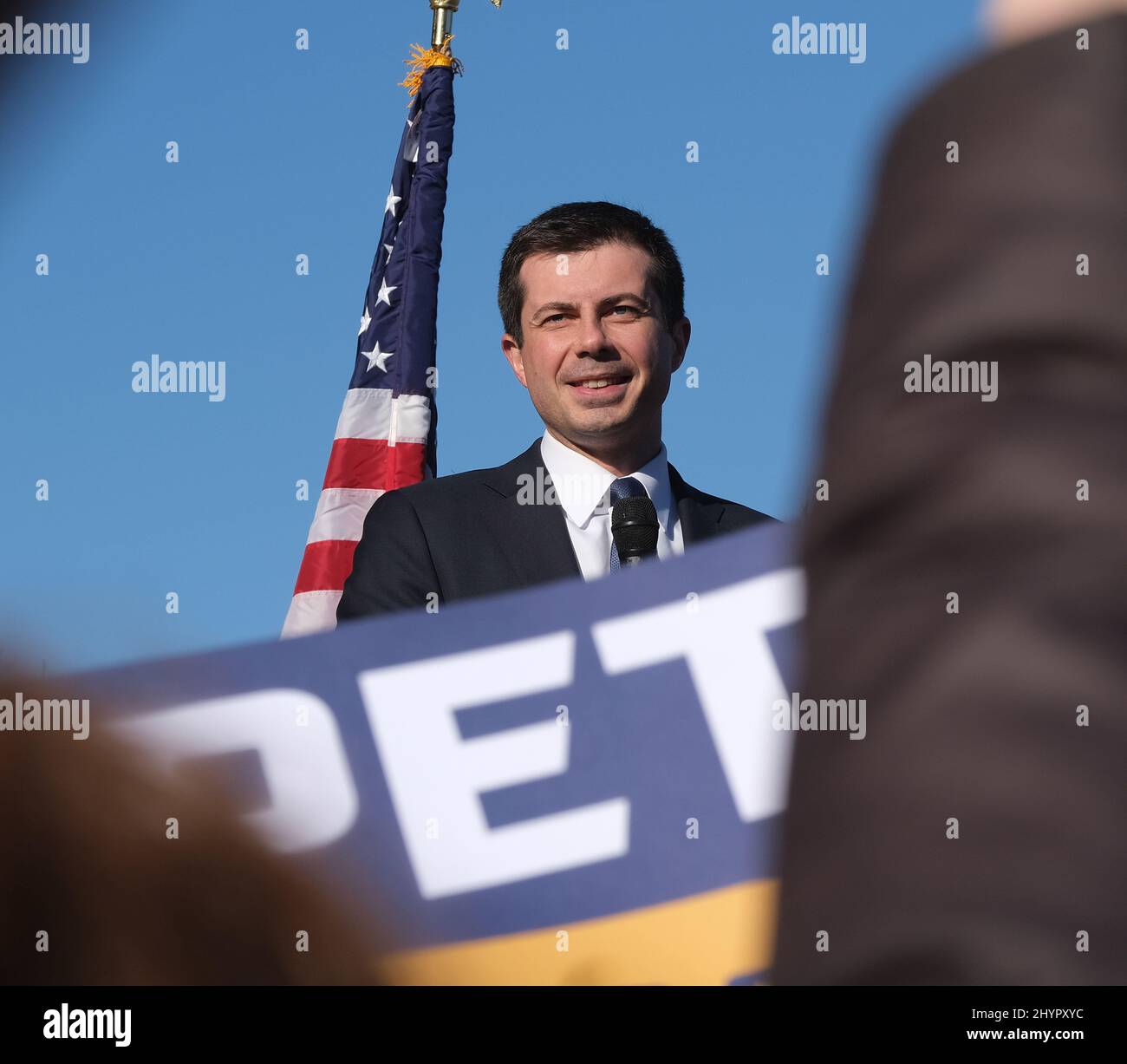 Democratic presidential candidate Pete Buttigieg campaigns in Nashville, TN Stock Photo