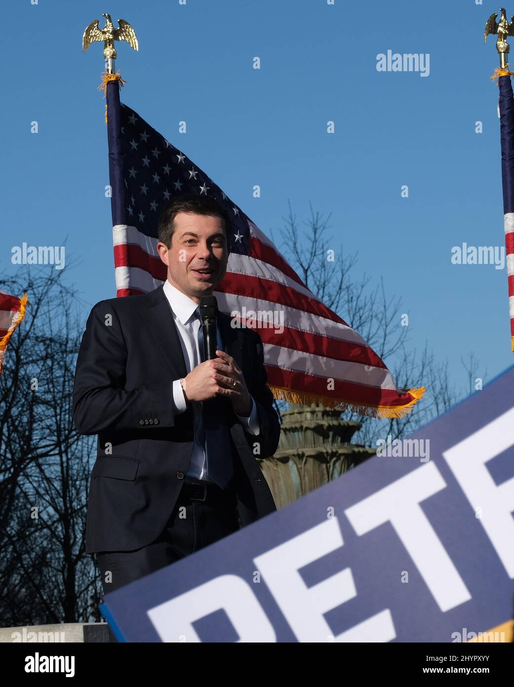 Democratic presidential candidate Pete Buttigieg campaigns in Nashville, TN Stock Photo