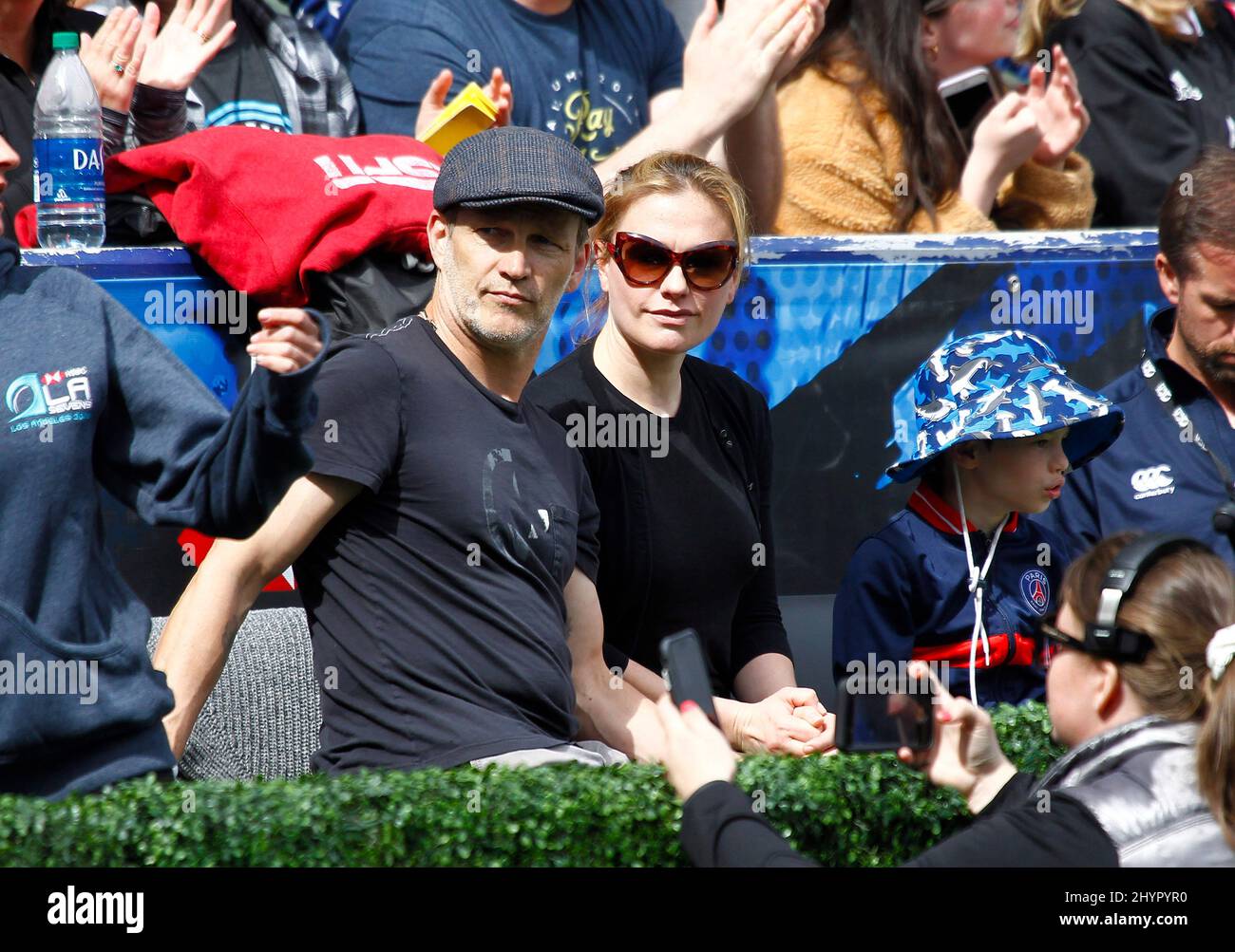 Stephen Moyer and Anna Paquin attend the 2020 HSBC World Rugby Sevens Series at Dignity Health Sports Park in Carson, CA. on March 1, 2020 Stock Photo