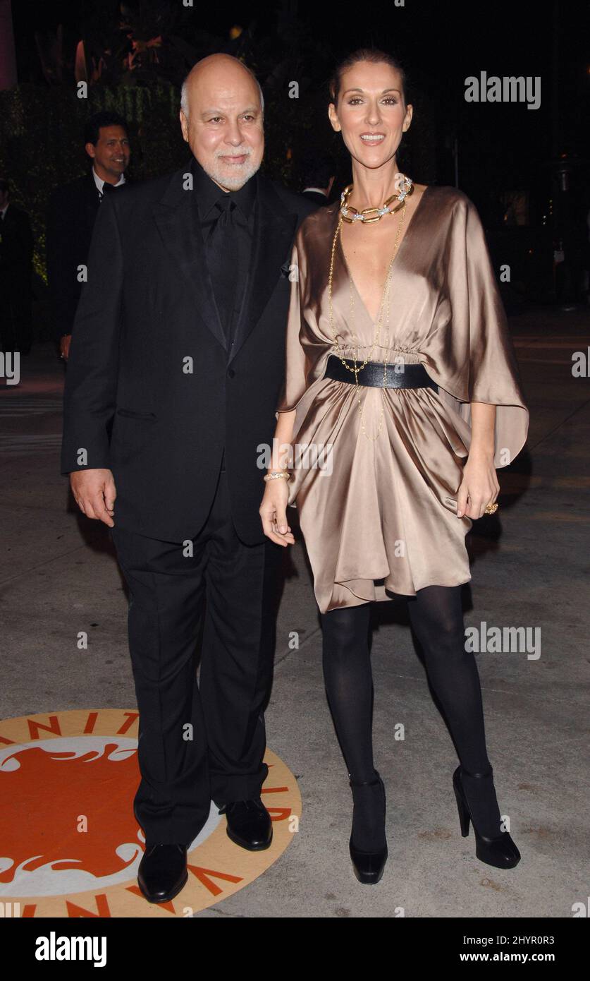 Celine Dion & Rene Angelil attend the 2007 Vanity Fair Oscar Party at