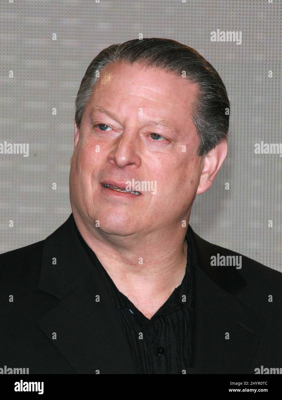 Al Gore announces the 'Save Our Selves' Global Climate Crisis Campaign Concert, accompanied by Cameron Diaz & Pharrell Williams, during a Press Conference at the California Science Centre in Los Angeles. Picture: UK Press Stock Photo