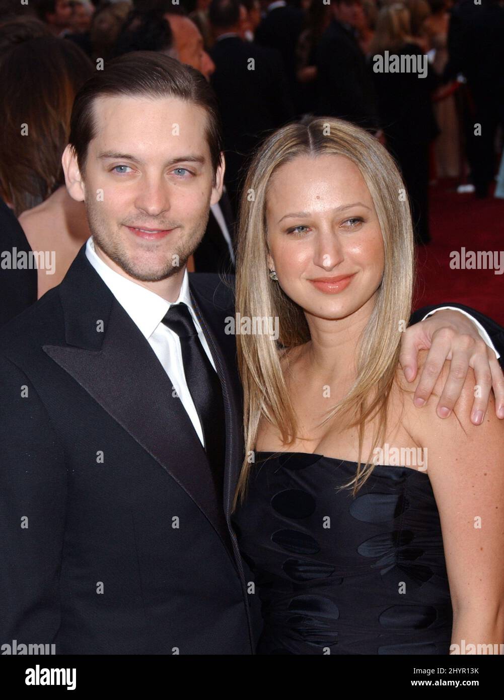 Tobey Maguire & Jennifer Meyer attend the 79th Annual Academy Awards at ...