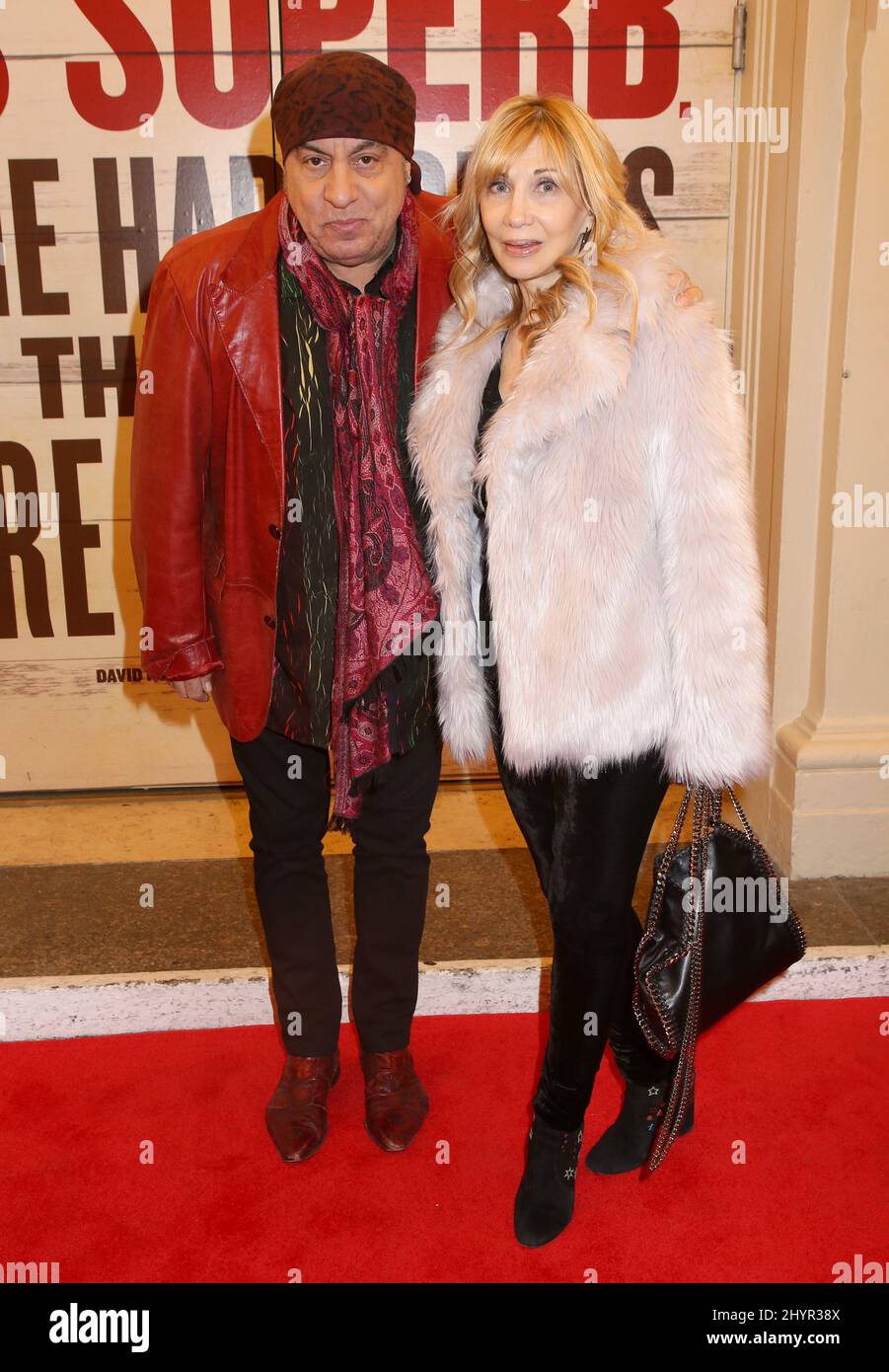 Steven Van Zandt & Maureen Van Zandt attending the 'Girl From The North Country' Broadway Opening Night Arrivals held at The Belasco Theatre Stock Photo