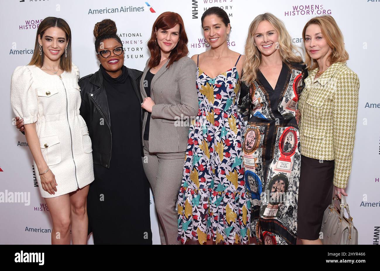 Edy Ganem,Yvette Nicole Brown, Sara Rue, Mereceds Mason, Laura B attends the The National Women's History Museum Eighth Annual Women Making History Awards held in Los Angeles, USA on Sunday March , 2020. Stock Photo