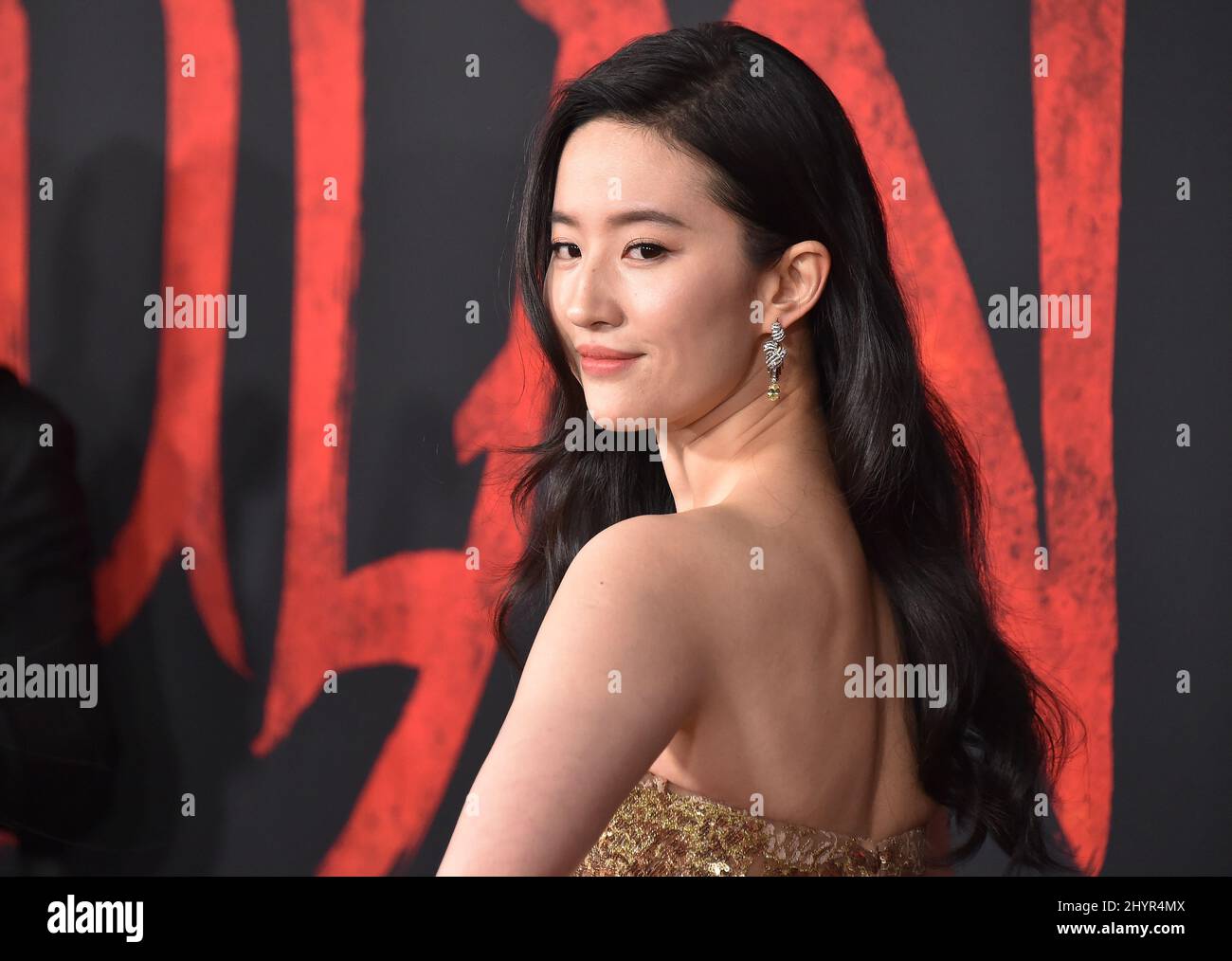 Yifei Liu attending Disney's Mulan World Premiere held at Hollywood, USA on Monday March 9, 2020. Stock Photo