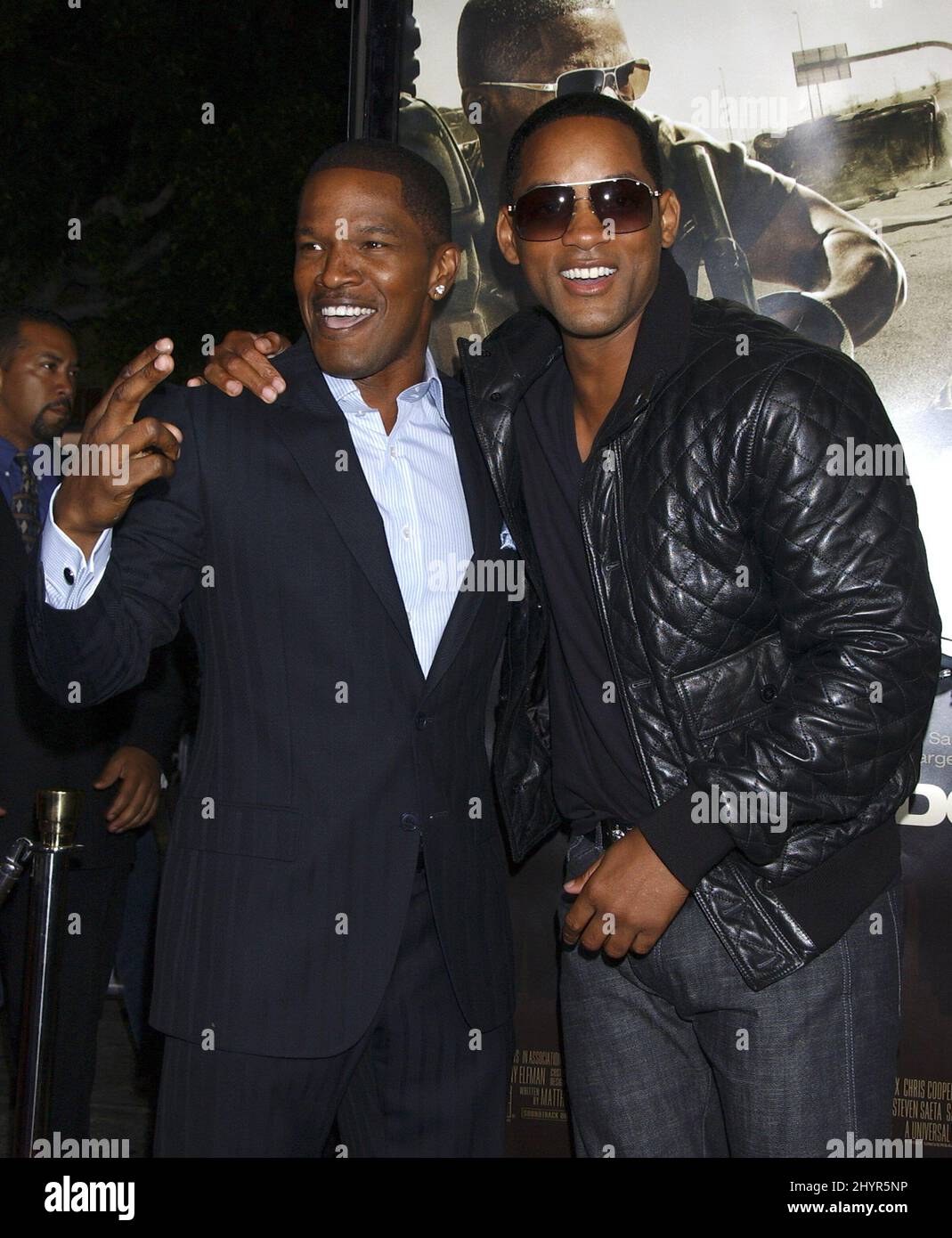 Jamie Foxx and Will Smith at the world premiere of his new movie "The