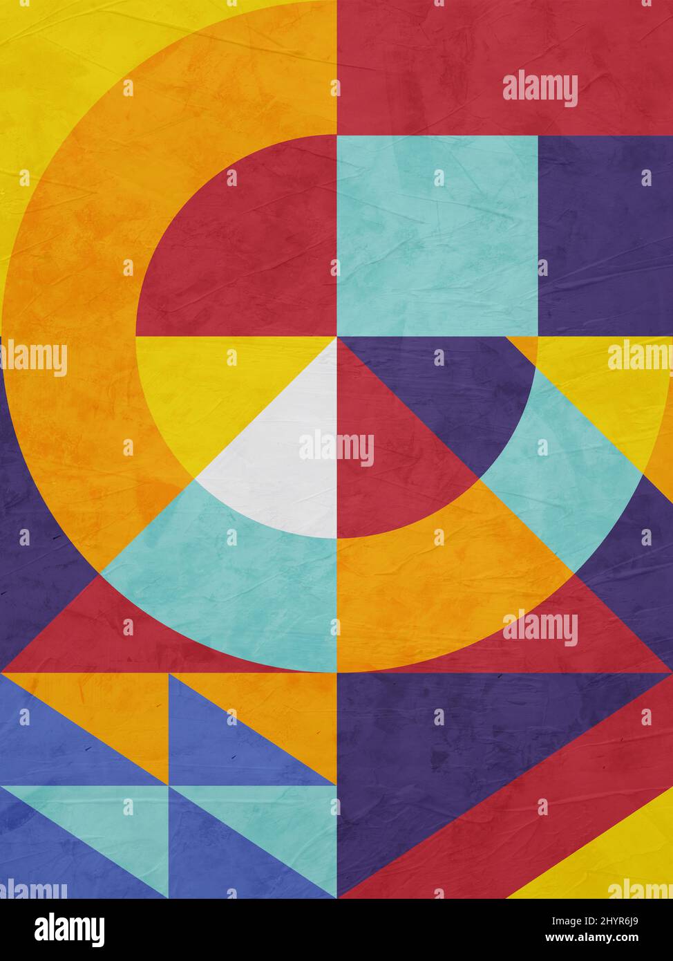 Abstract art of geometric shapes with colorful texture Stock Photo - Alamy