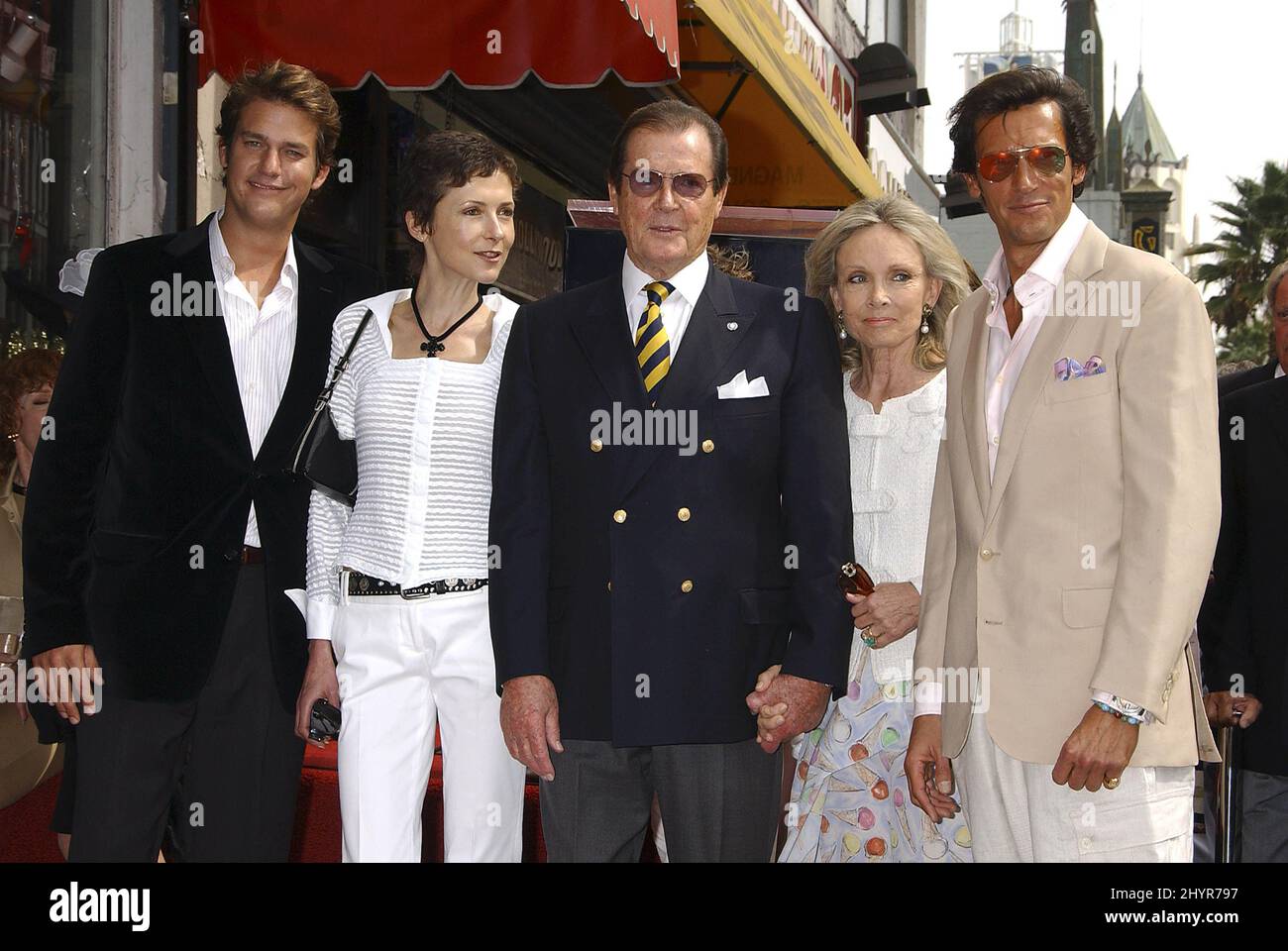 Pierce Brosnan and family out for a walk in Knightsbridge on Wednesday