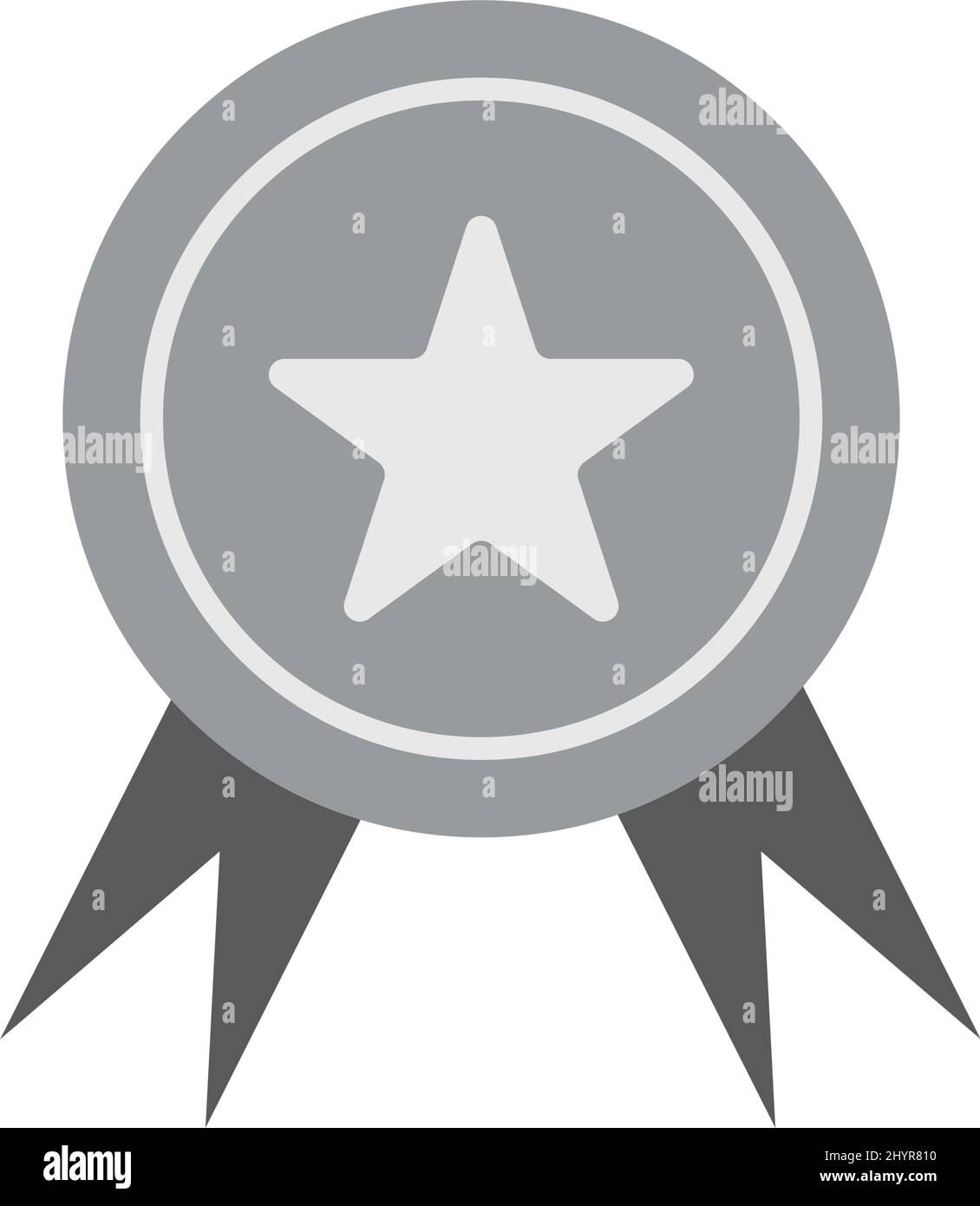 Silver Award. Silver badge. Vector. Editable vector Stock Vector Image