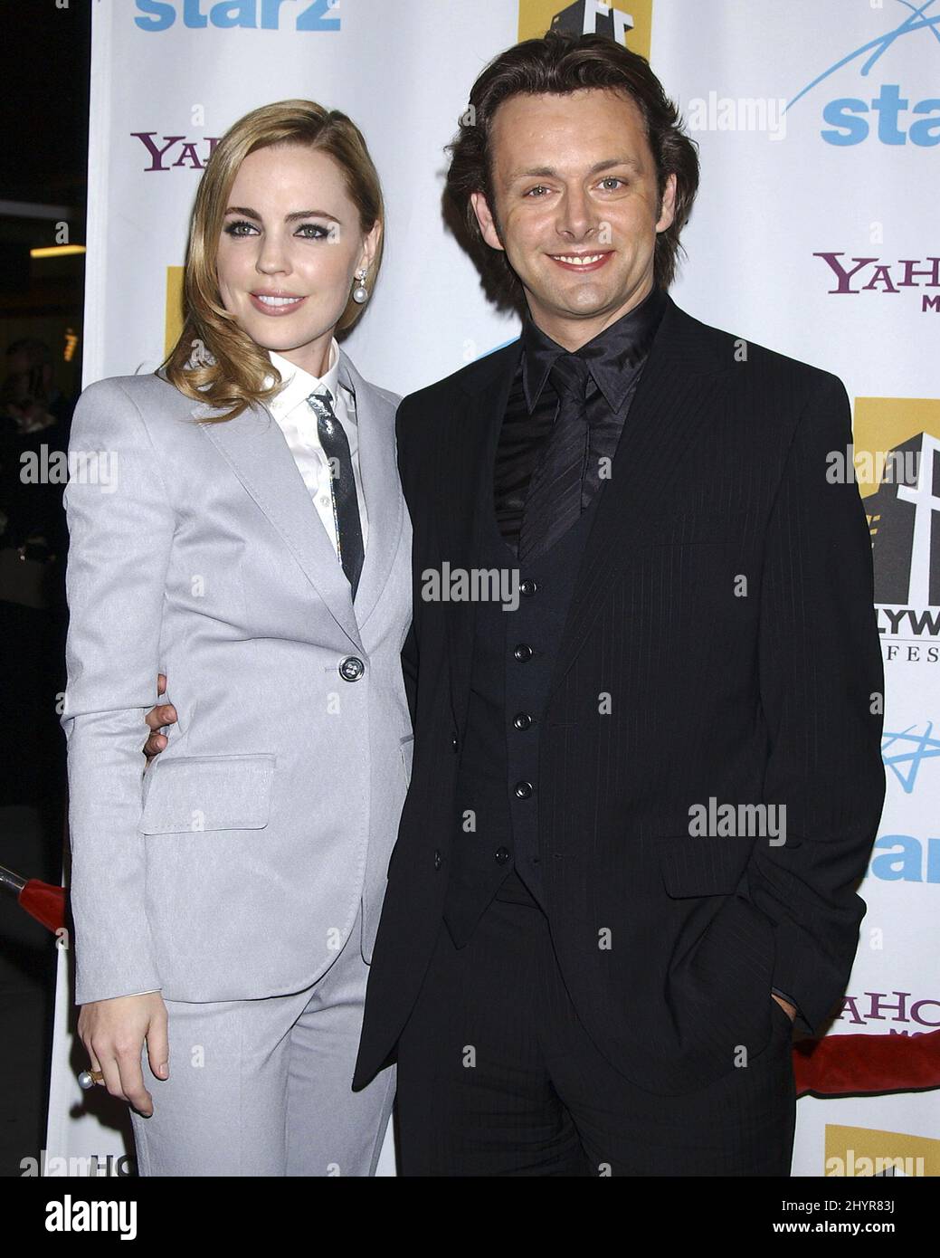 Melissa George and Michael Sheen attend 'Music Within' Los Angeles Premiere held at the ArcLight Cinemas in Hollywood. Stock Photo