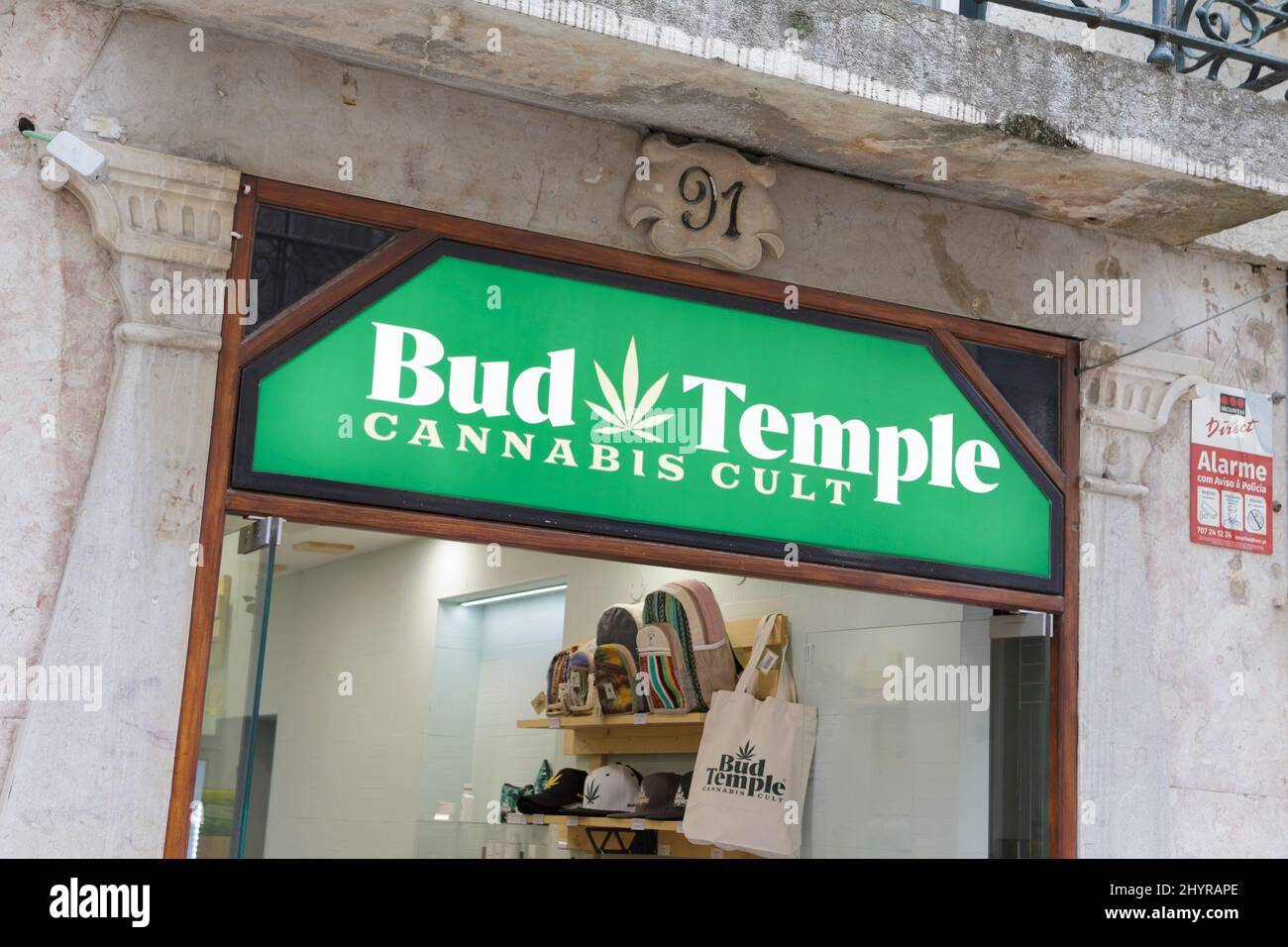 Bud temple store front Stock Photo