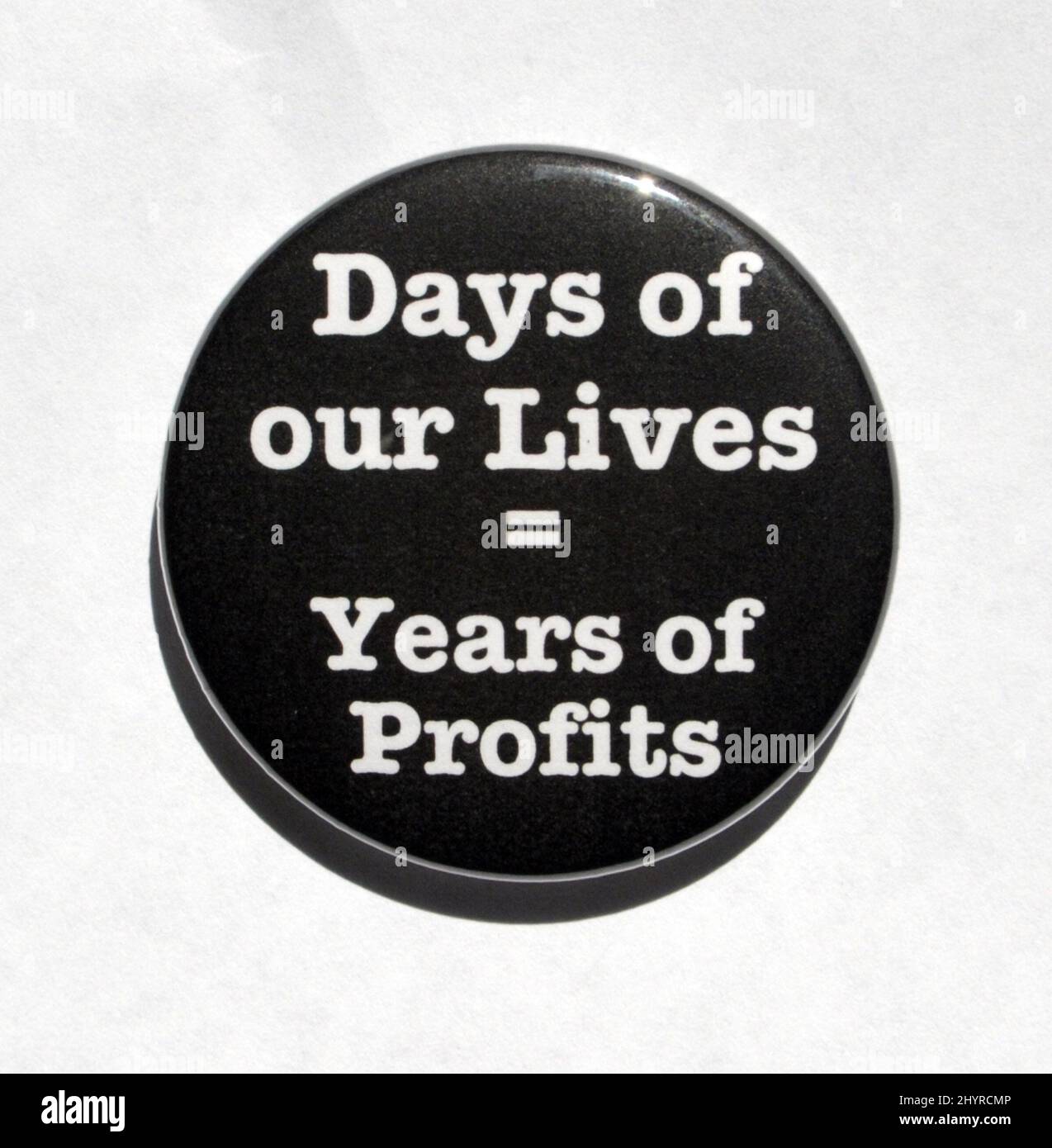 WGA Picket Line badge at CBS Studios, Los Angeles, USA Stock Photo Alamy