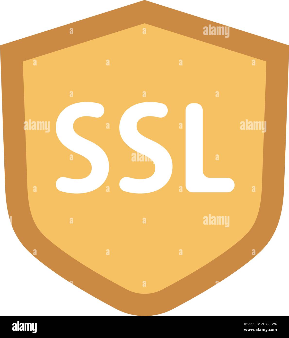 Shield icon with SSL written on it. Security icon. Editable vector. Stock Vector