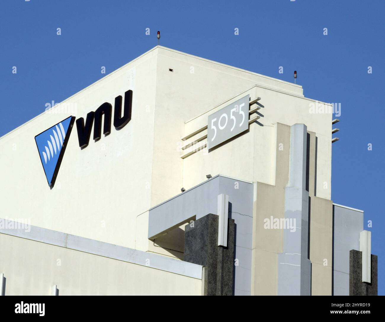 The VNU Building in Los Angeles, CA. Stock Photo