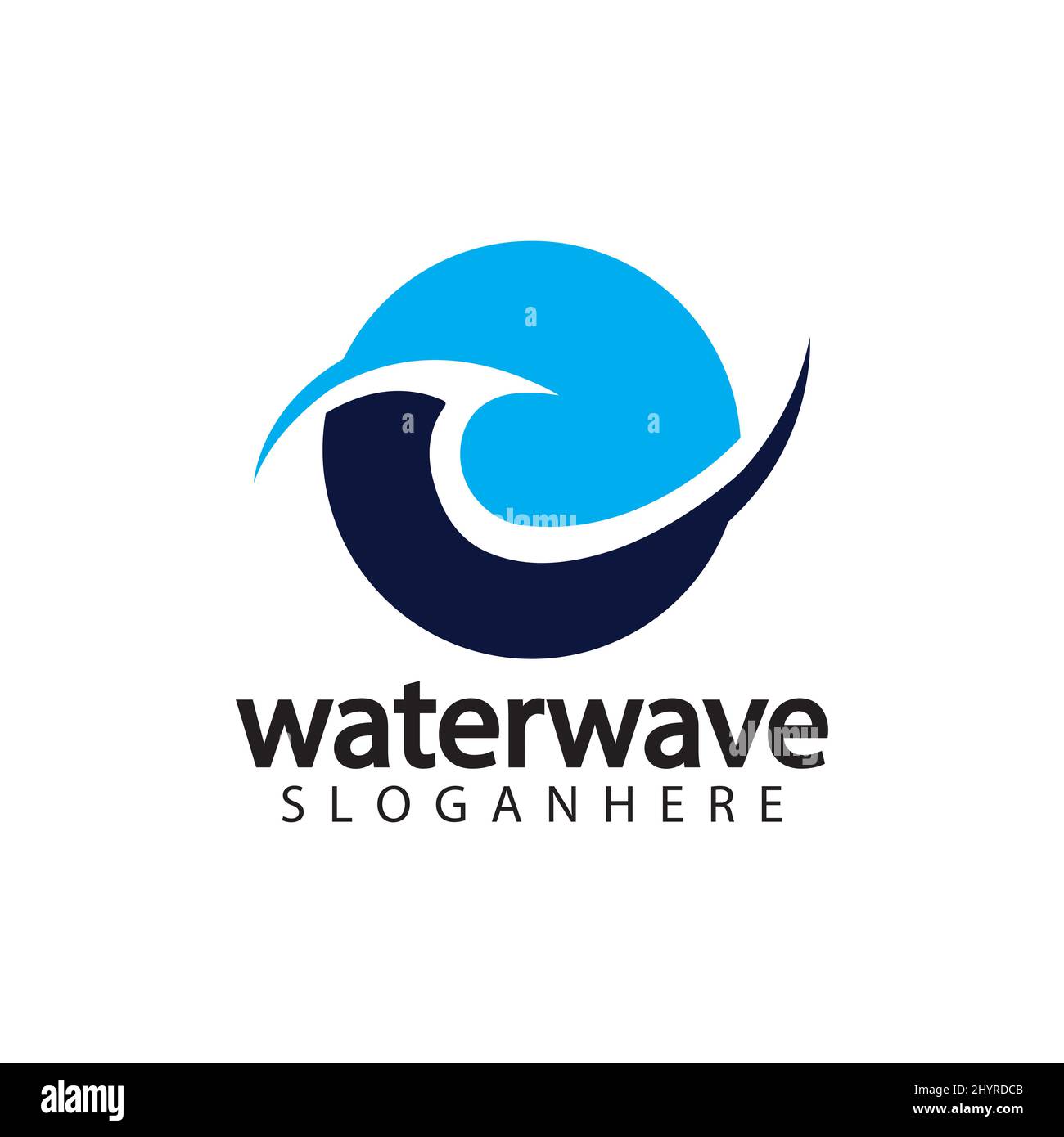 water wave logo design template Stock Vector