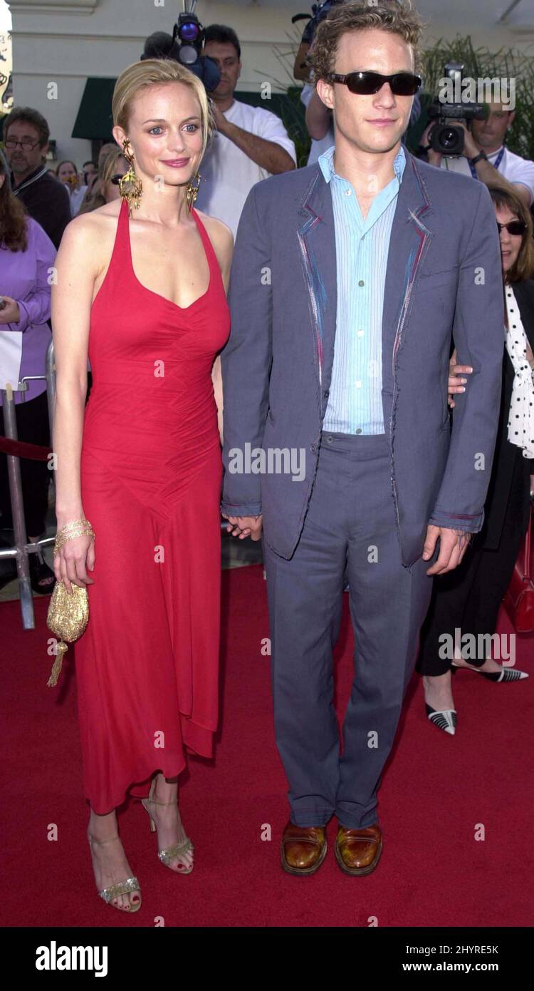 Heath Ledger and Heather Graham attend 'A Knight's Tale' premiere in Westwood, CA. Stock Photo