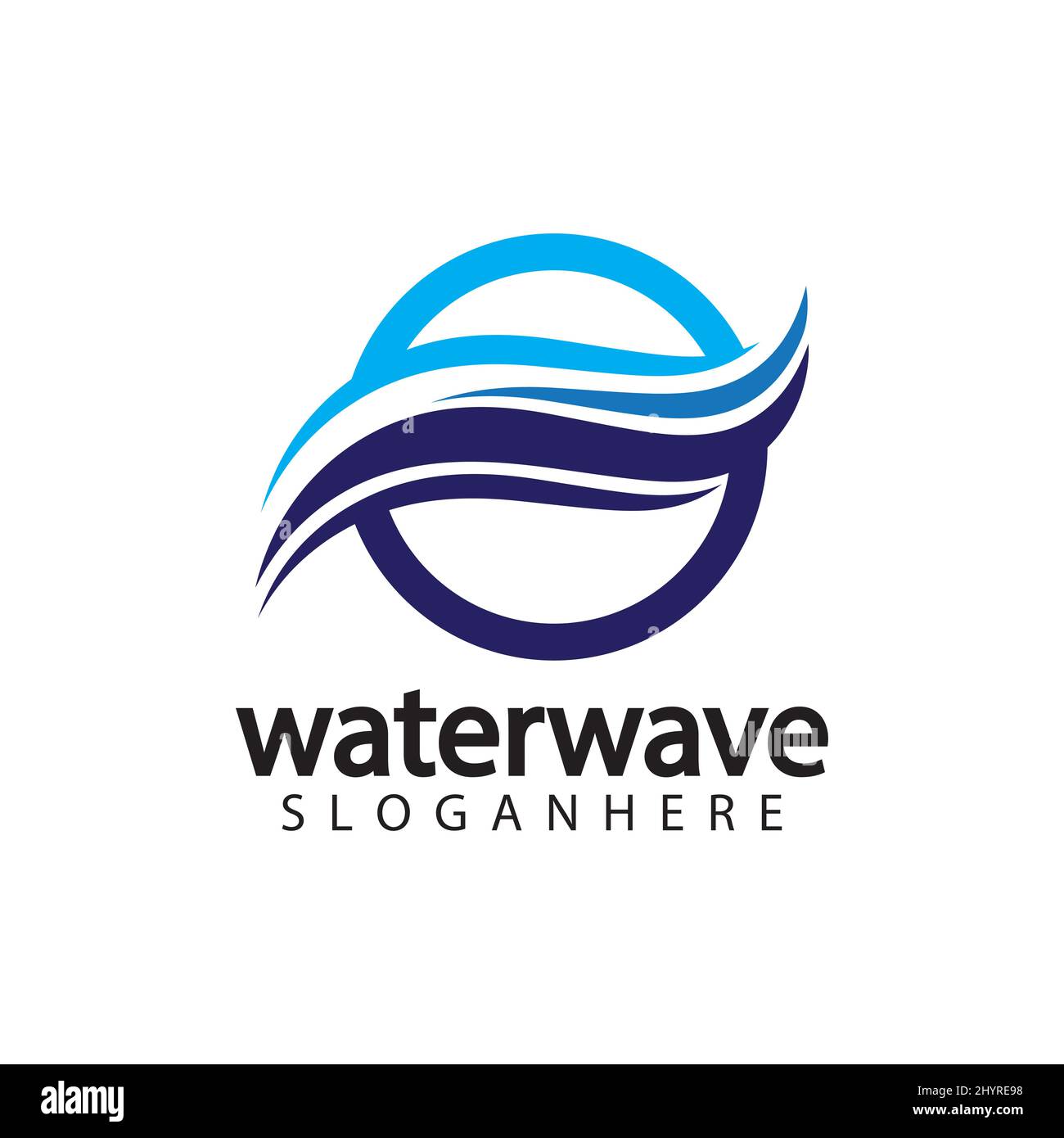 water wave logo design template Stock Vector