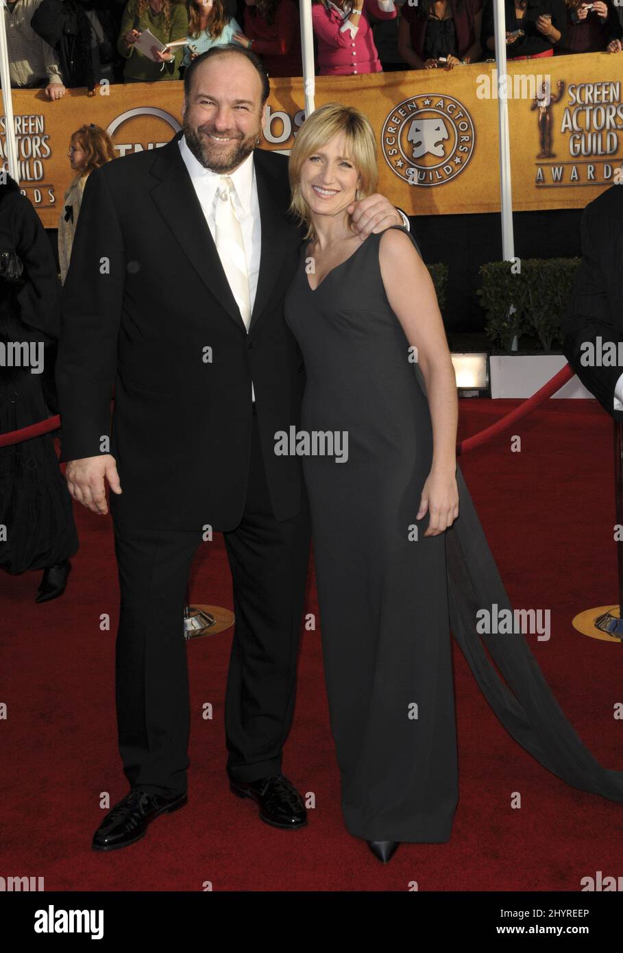 James Gandolfini and Edie Falco arrive at the 14th Annual Screen Actors