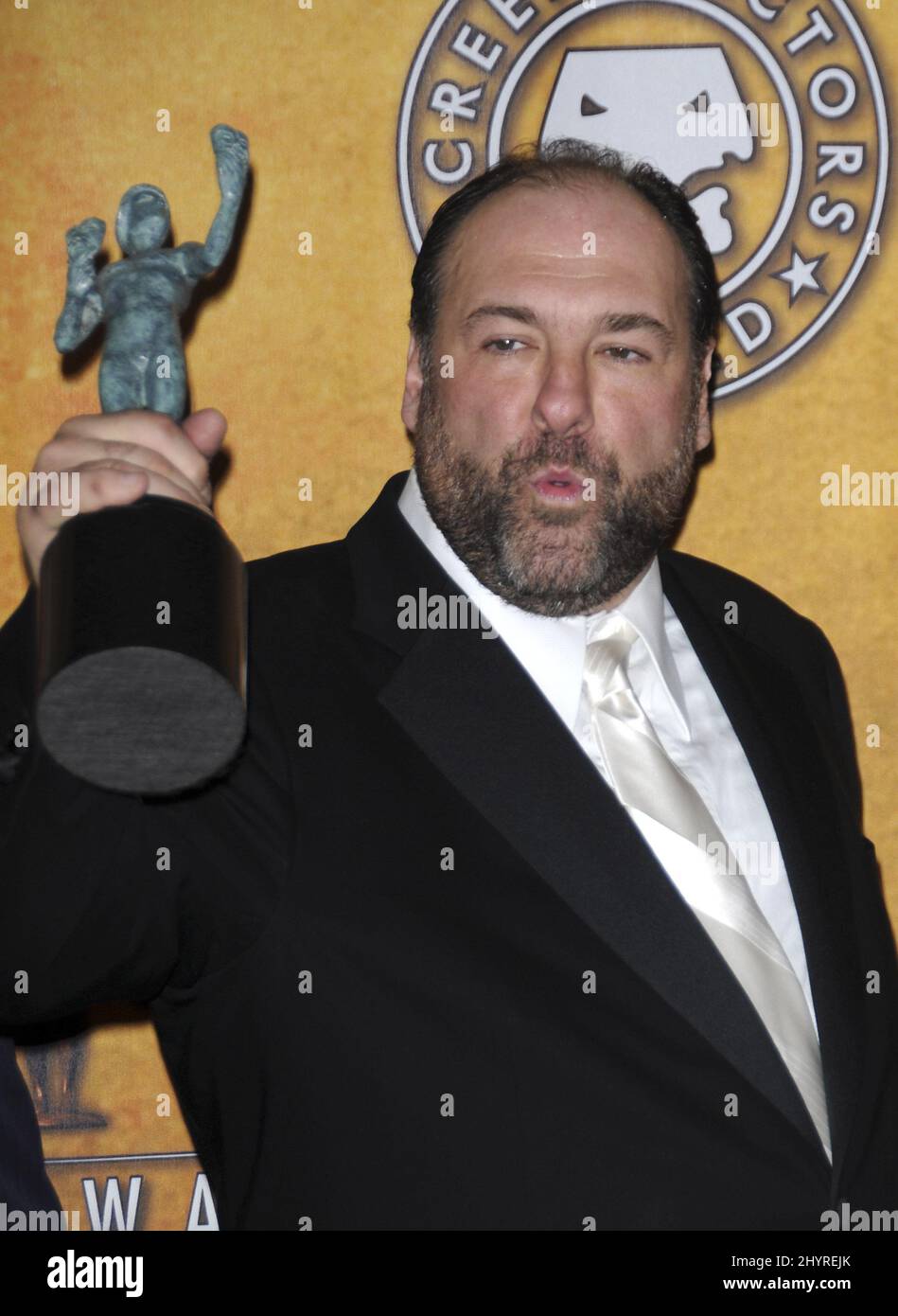 James Gandolfini in the pressroom for the 14th Annual Screen Actors