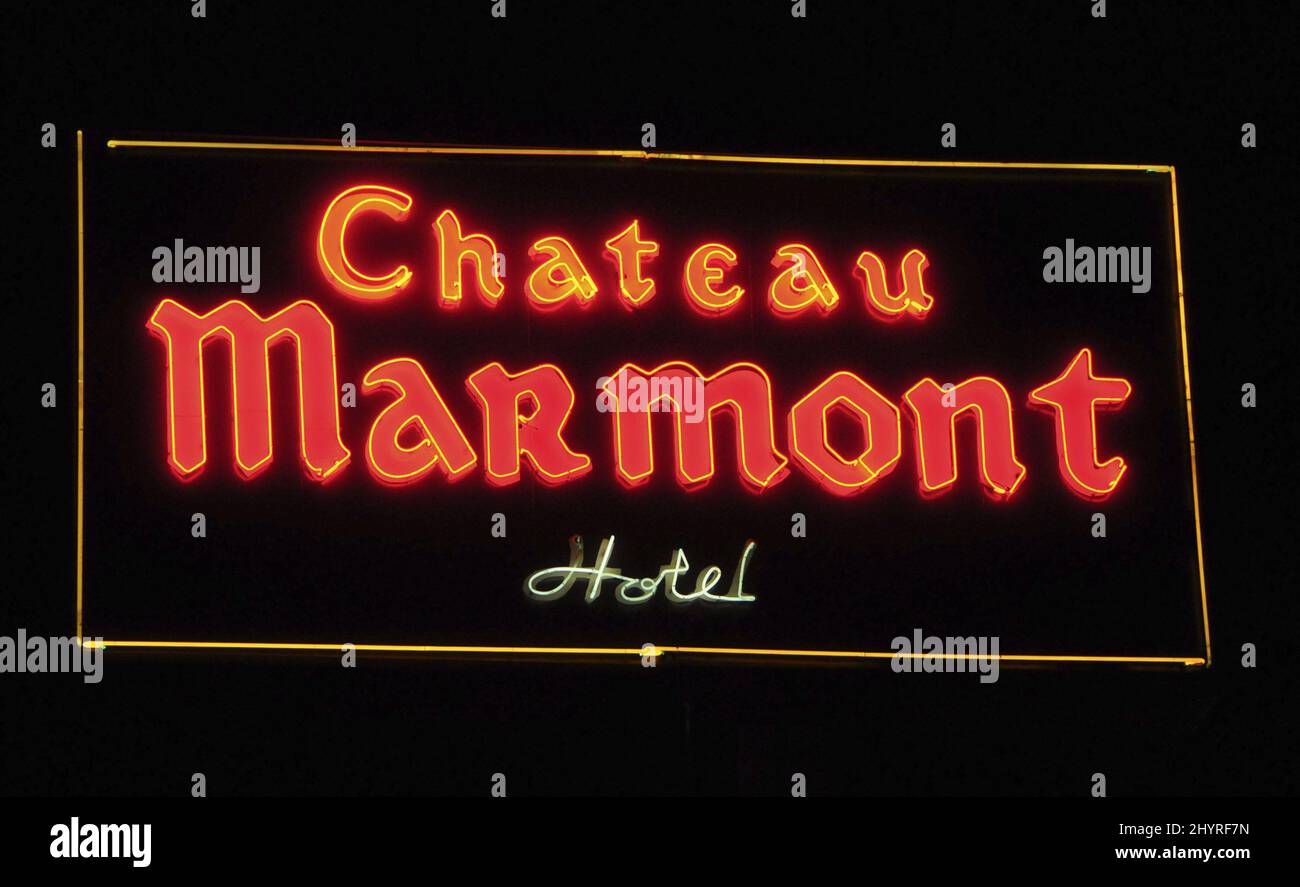 Chateau Marmont Sign at the Chopard and Picturehouse celebration for