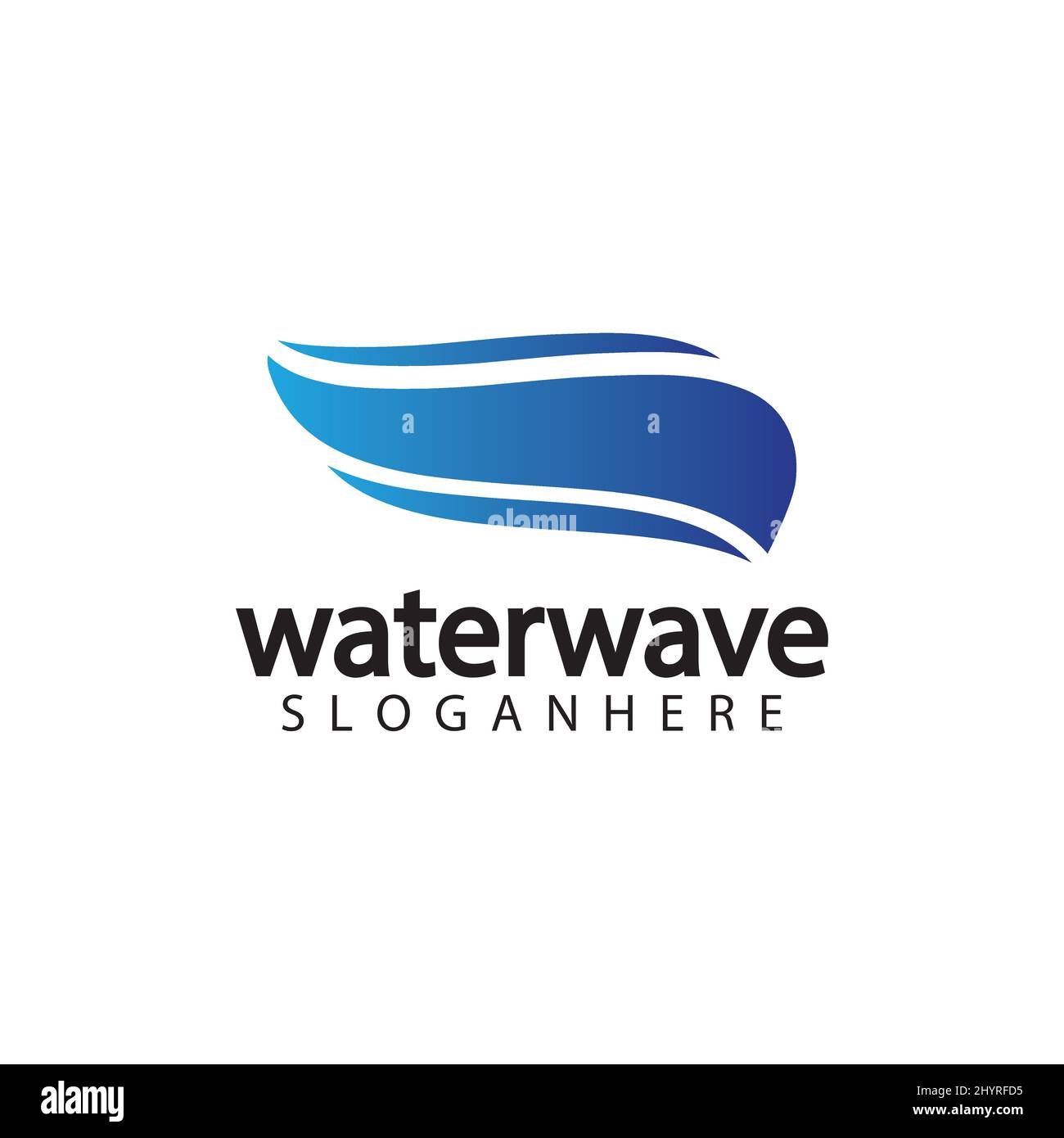 water wave logo design template Stock Vector