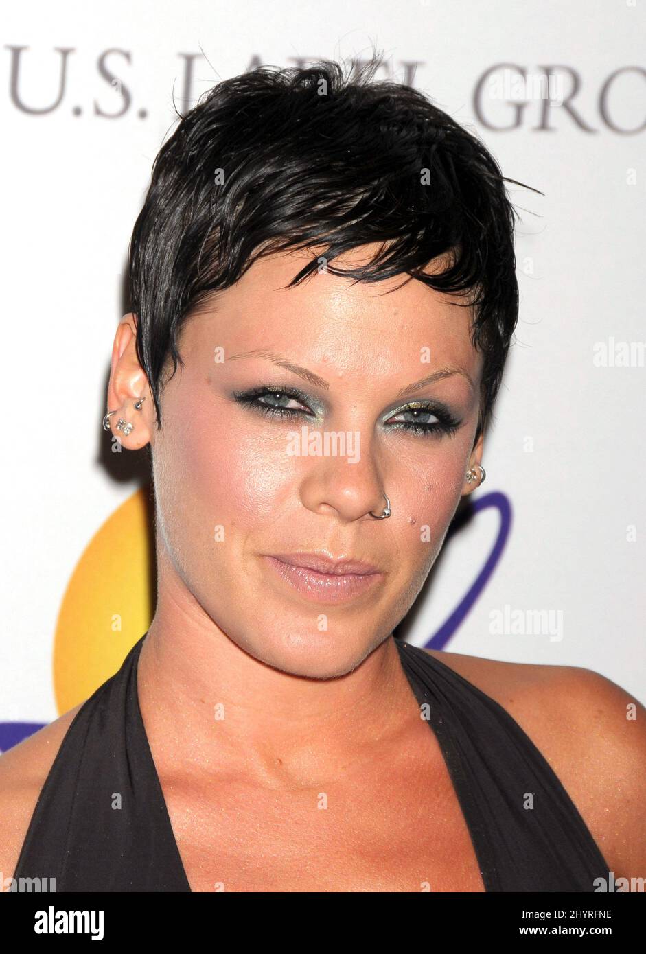 Pink attends the 2008 clive davis pre grammy party held at the beverly