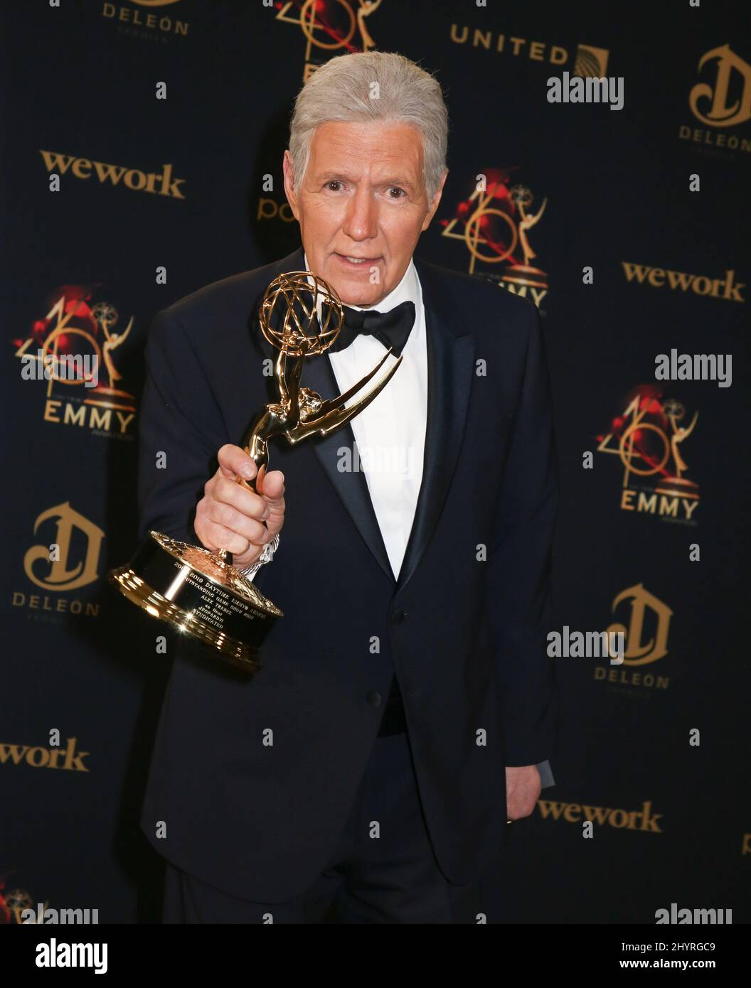 Alex Trebek has died at 80 years of age of cancer in Los Angeles, Ca. on November 8, 2020 Alex Trebek 46th Annual Daytime Emmy Awards - Press Room Held at the Pasadena Civic Center on May 5, 2019.  / AFF-USA Stock Photo