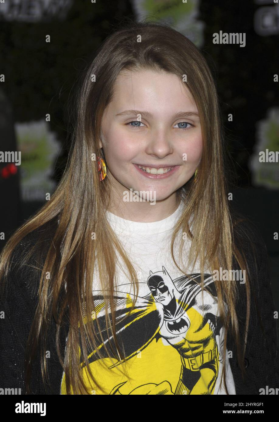 Abigail Breslin arriving at Chevy Rocks the Future event held at Walt Disney Studios Burbank, CA. Stock Photo