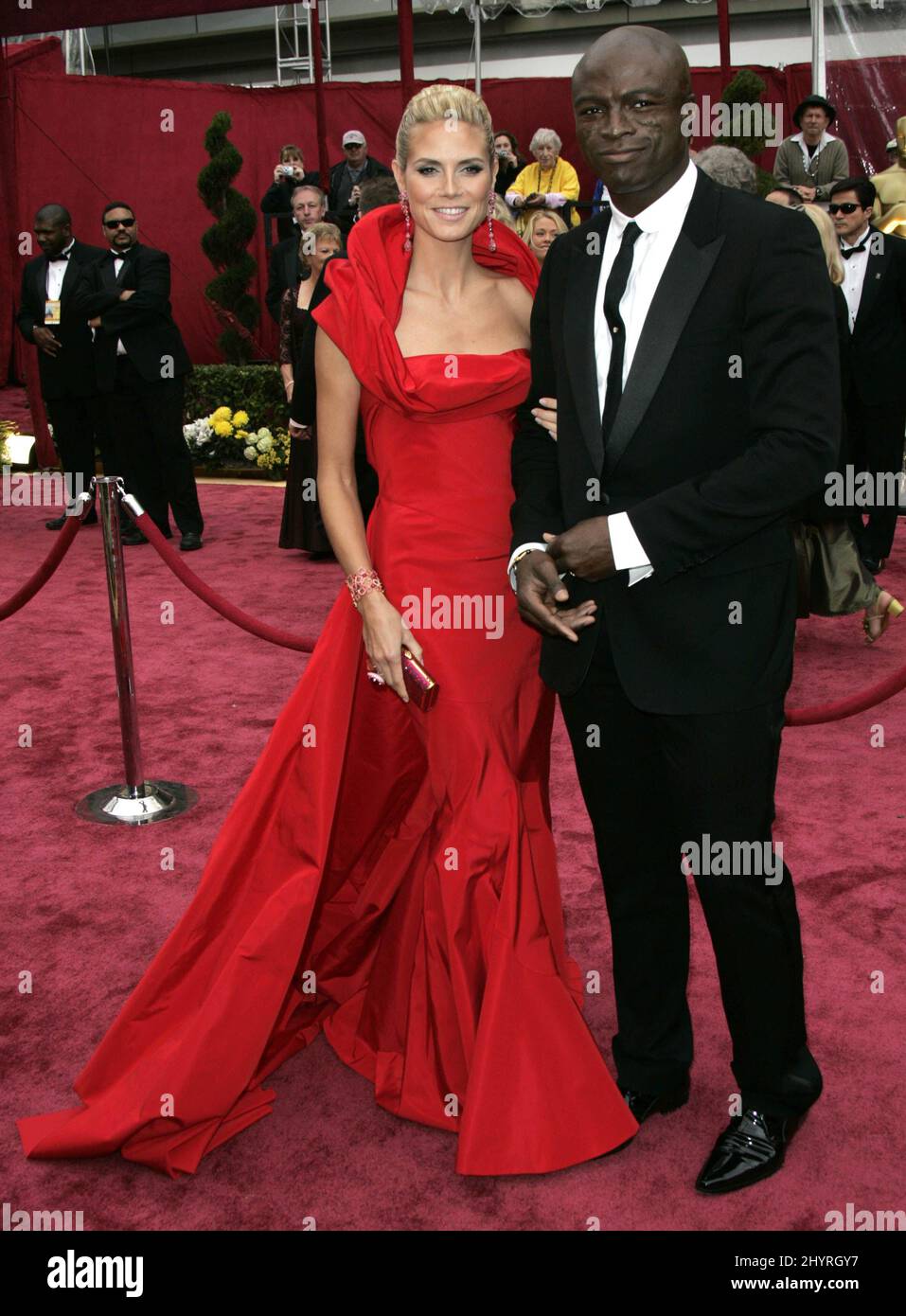 Heidi Klum and Seal arrive at the 80th Annual Academy Awards (oscars) in Hollywood, California. Stock Photo