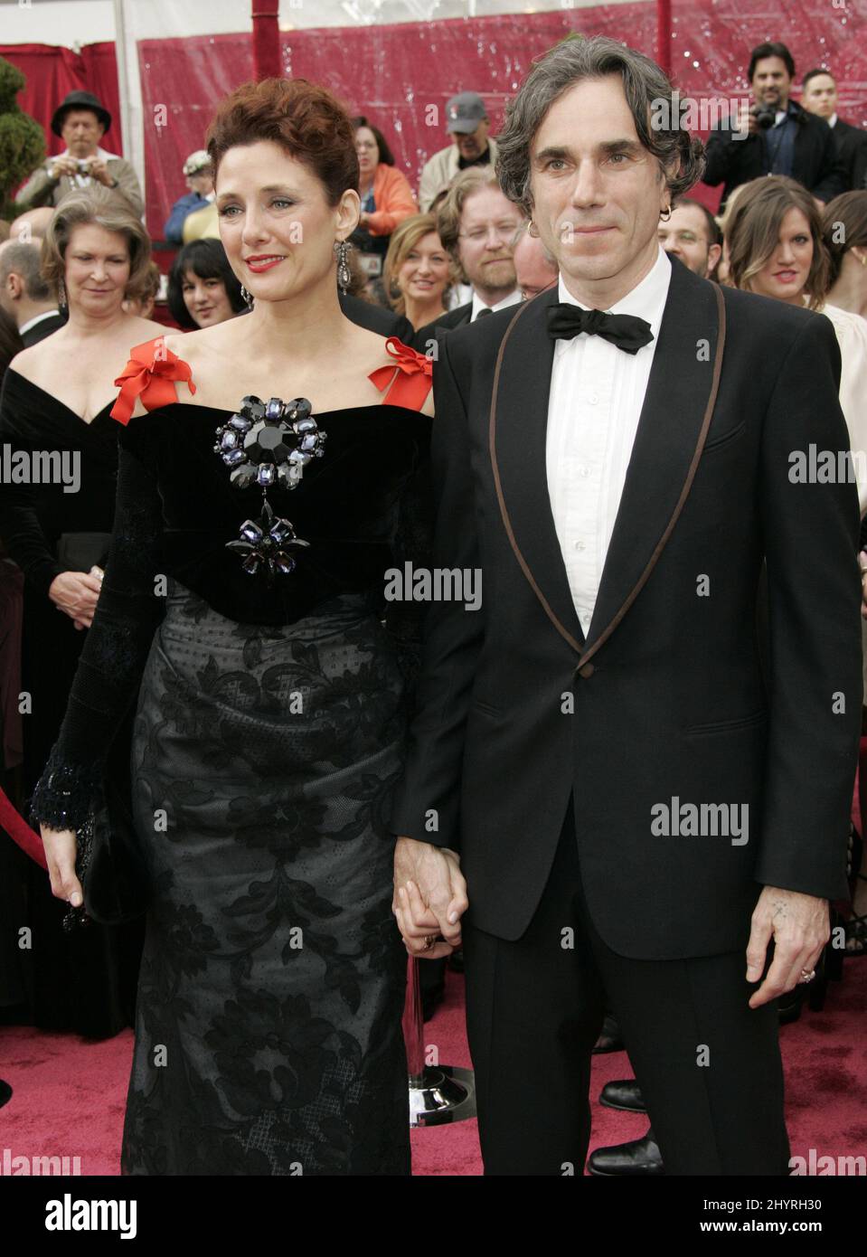 Daniel Day-Lewis and Rebecca Miller arriving at the 80th Academy Awards ...