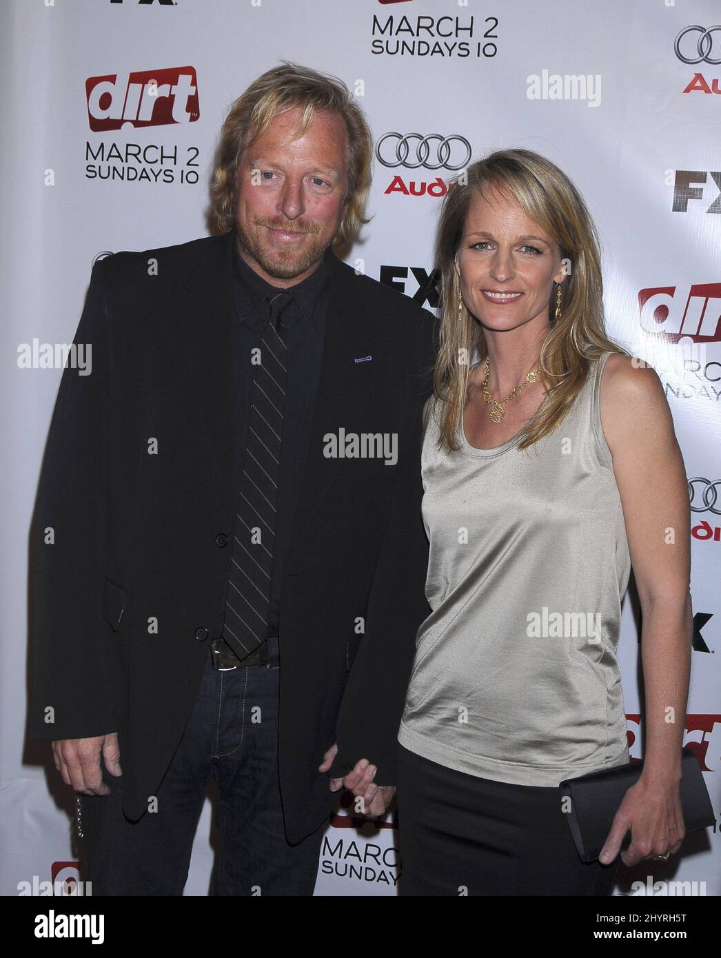 Matthew Carnahan and Helen Hunt at the 'Dirt' Season Two premiere screening held at the ArcLight Cinemas in Hollywood, CA. Stock Photo