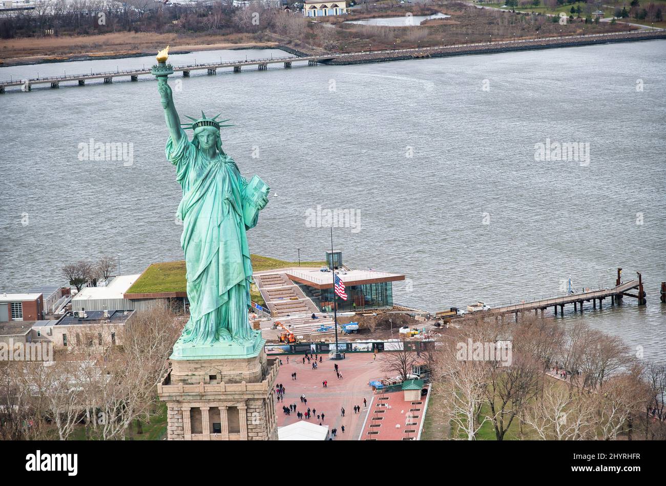 Aerial view of Statue of Liberty, New York City Stock Photo - Alamy