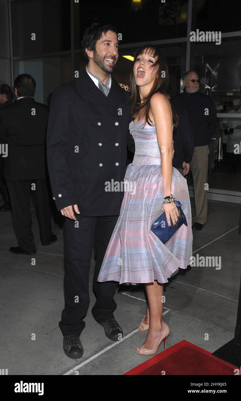 David Schwimmer and Zoe Buckman attending the"Run Fatboy Run" Los