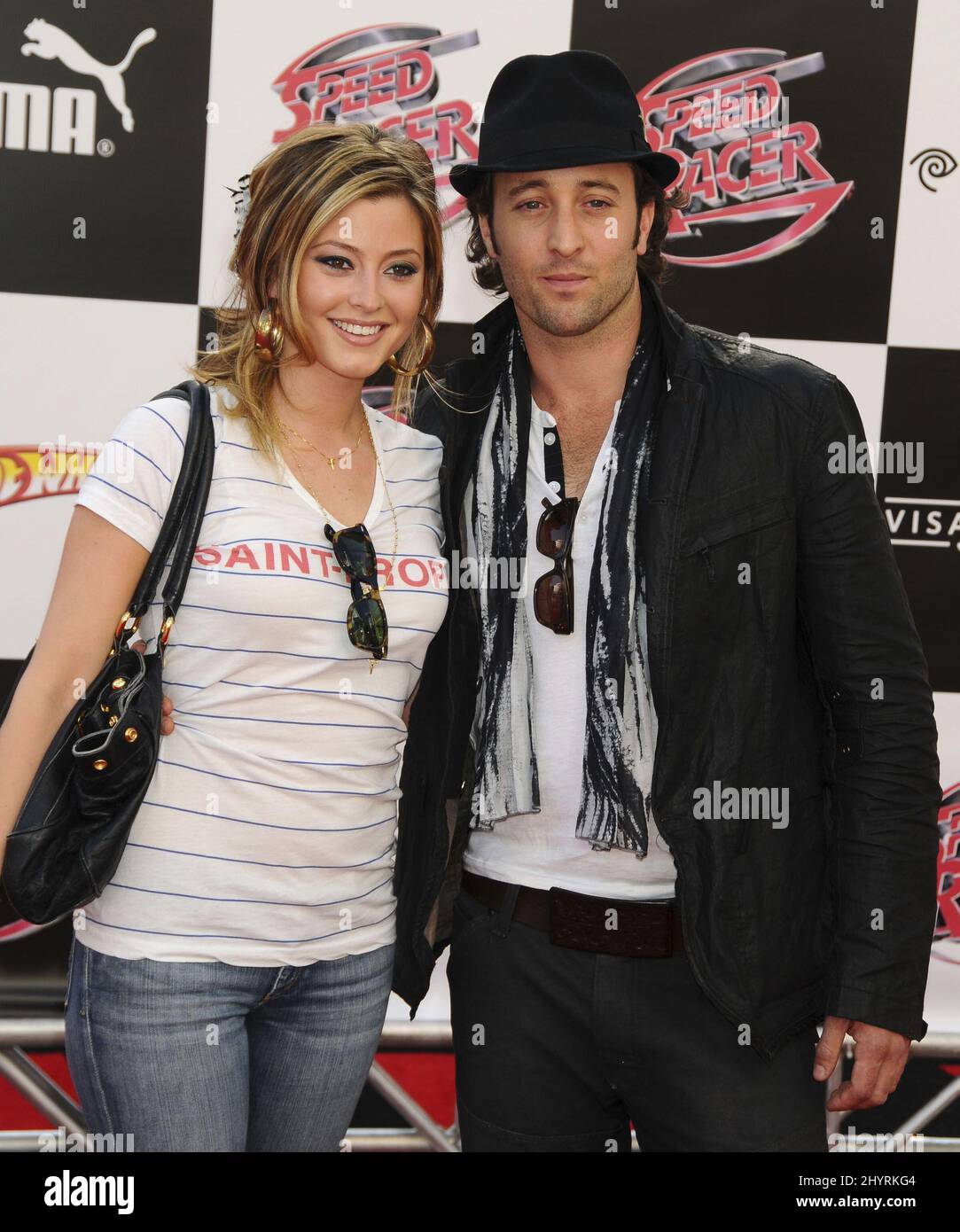 Holly Valance and Alex O'Loughlin attend the 'Speed Racer' World ...