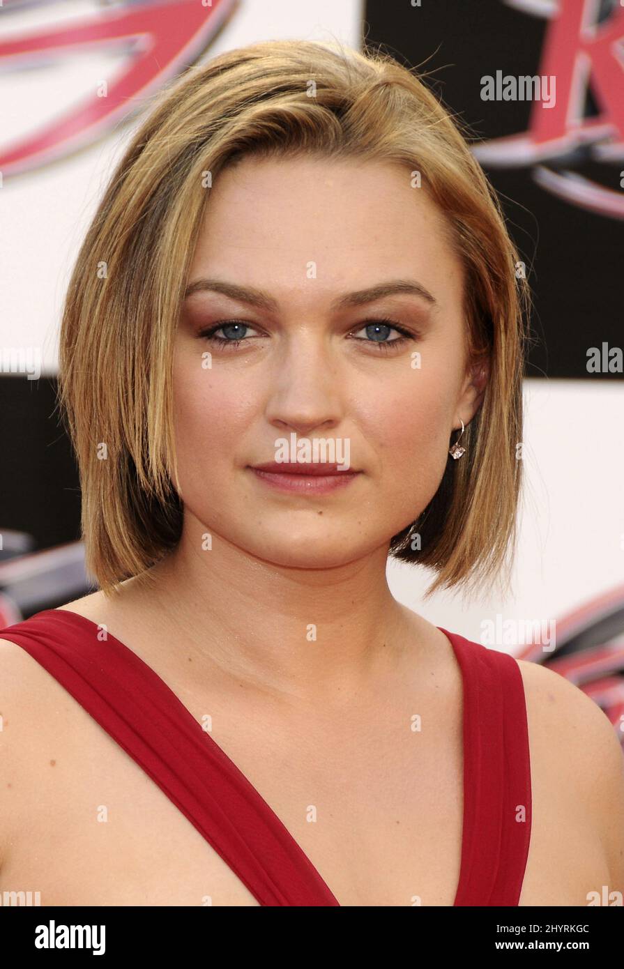 Sophia Myles attends the 'Speed Racer' World Premiere held at the Nokia ...