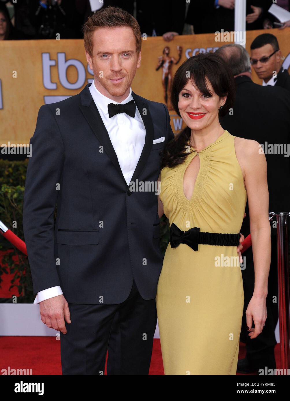 FILE PHOTO: Helen McCrory the English actress and wife of actor Damian Lewis has passed away at the age of 52 after a battle with cancer. January 27, 2013 Los Angeles, Ca. Damian Lewis & Helen McCrory 19th Annual SAG Awards - Arrivals at Shrine Auditorium Stock Photo