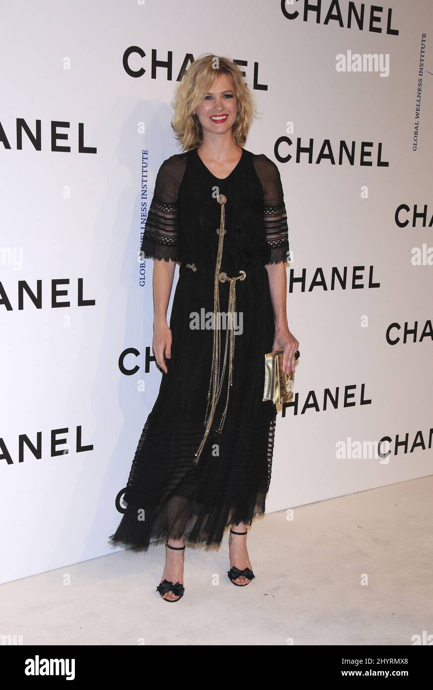 January Jones attending CHANEL Boutique Opening on Robertson Blvd Stock Photo Alamy