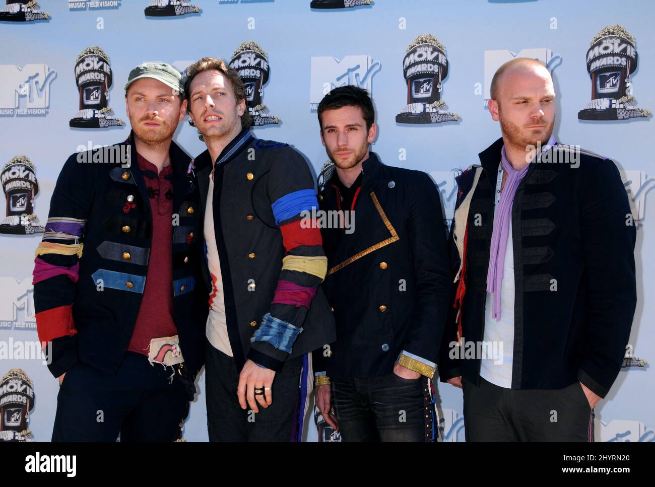 Coldplay arriving at the 2008 MTV Movie Awards, Universal Studios, Los Angeles. Stock Photo