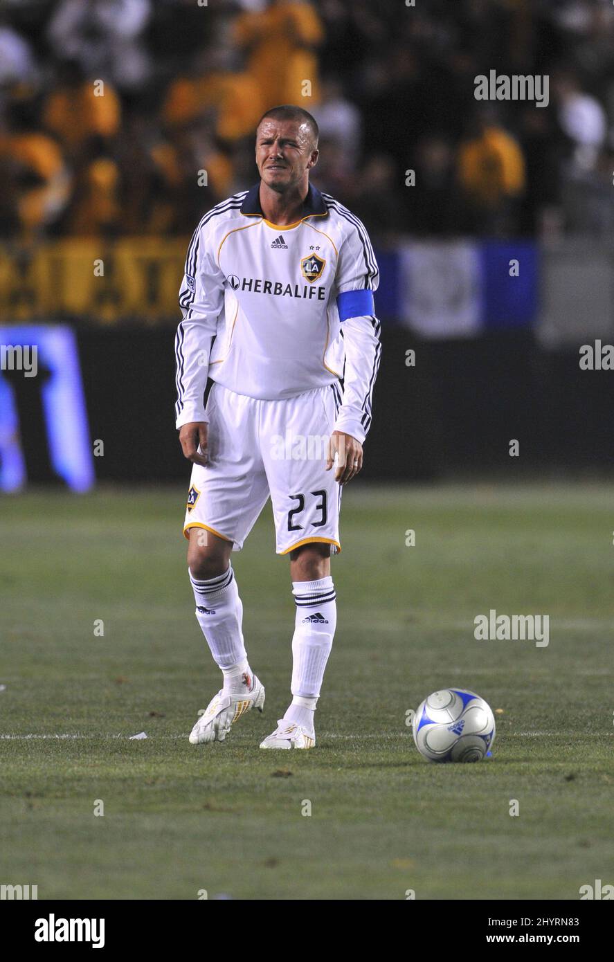David Beckham plays for LA Galaxy at the The Home Depot Center in Los