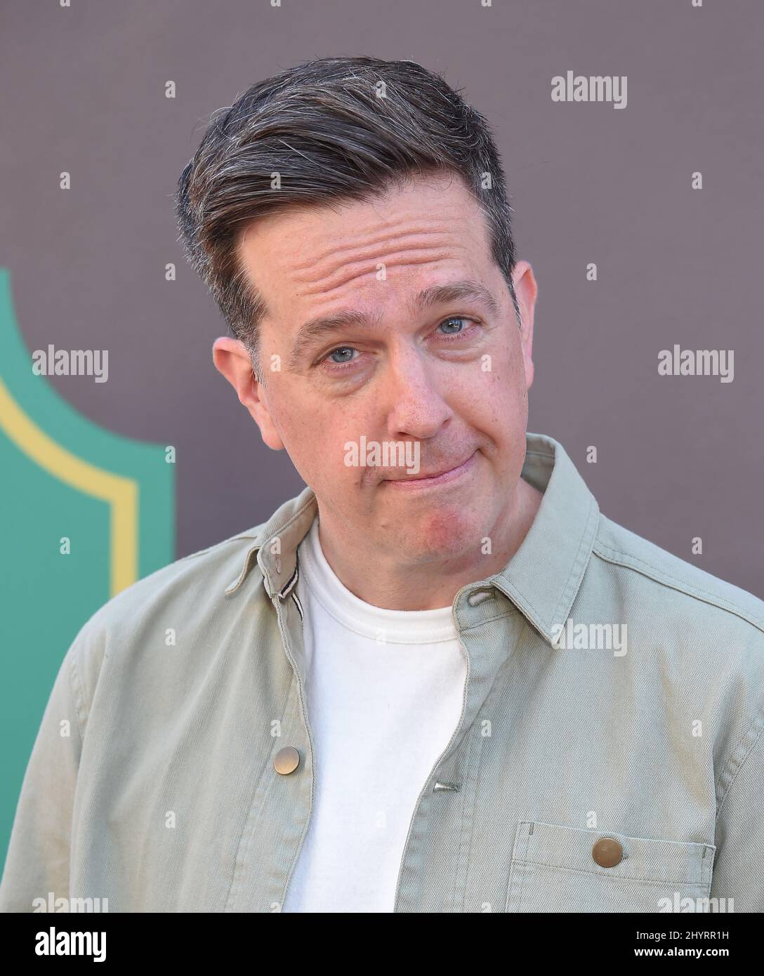 Ed Helms attending a photocell in Los Angeles, California Stock Photo