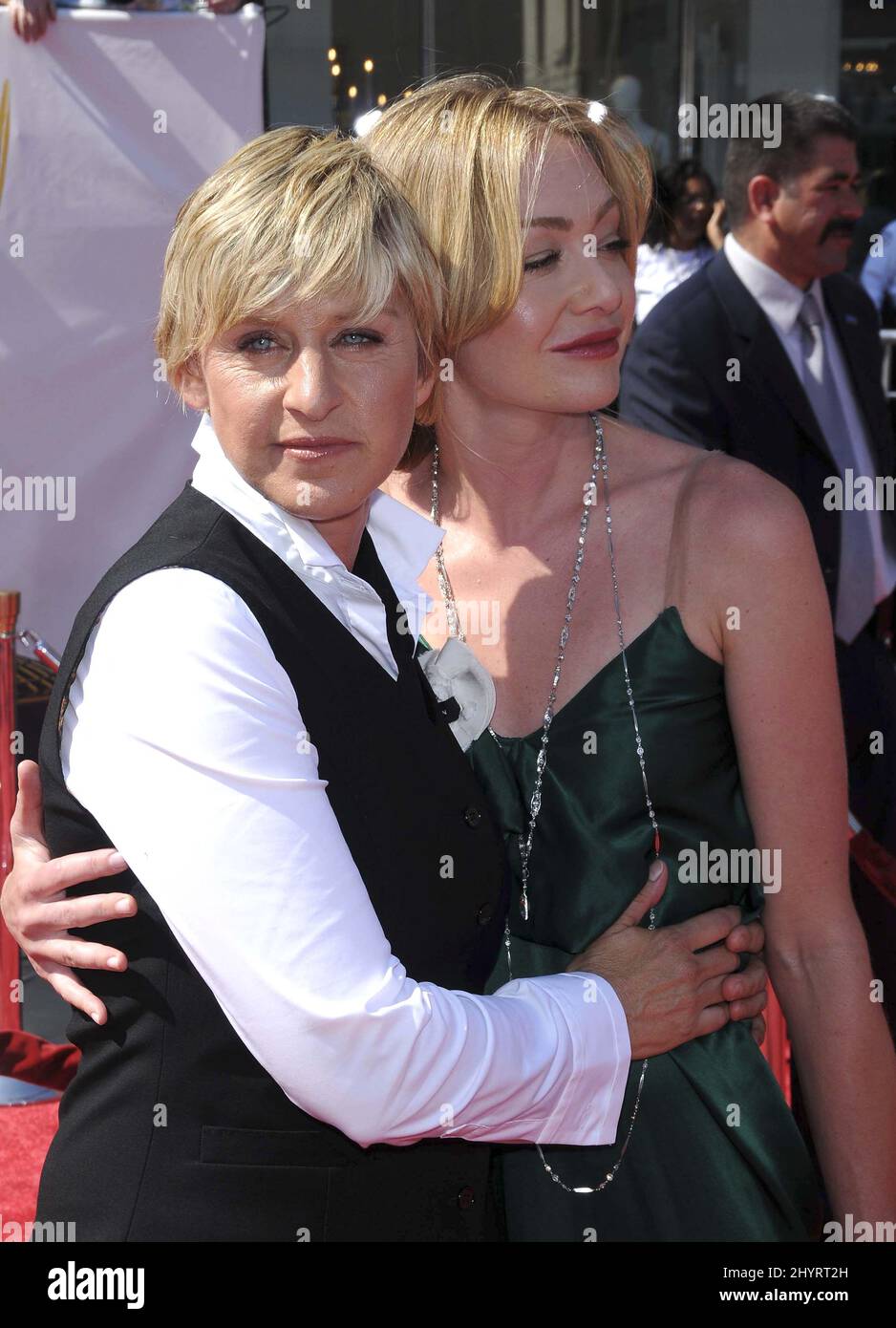 Ellen Degeneres and fiance Portia de Rossi arrive for the 35th Annual