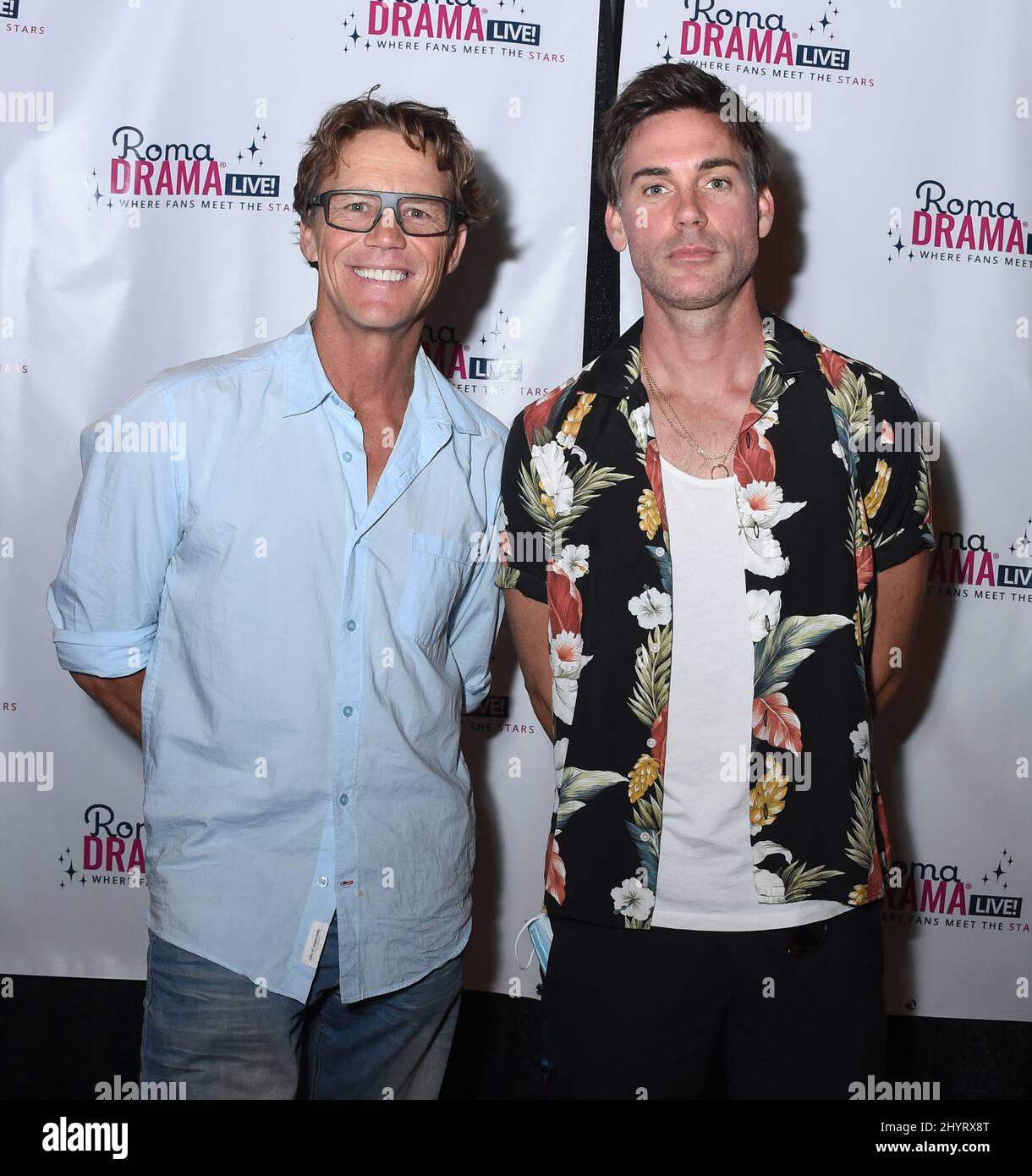 Brian Krause and Drew Fuller at the opening day of RomaDrama LIVE! Fan Convention held at The Factory at Franklin on July 30, 2021 in Franklin, TN. Stock Photo
