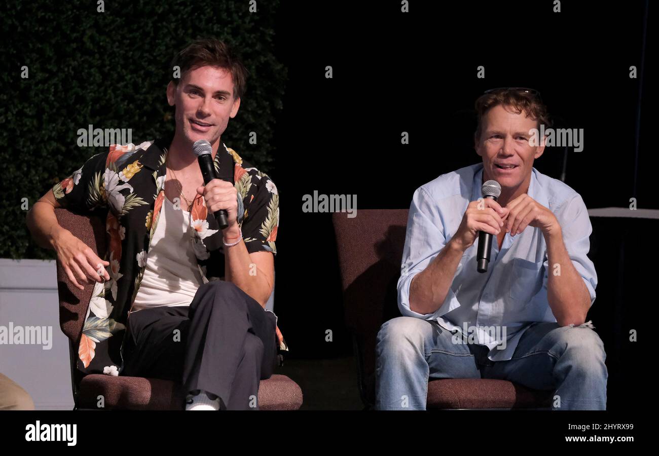 Drew Fuller and Brian Krause at the opening day of RomaDrama LIVE! Fan Convention held at The Factory at Franklin on July 30, 2021 in Franklin, TN. Stock Photo