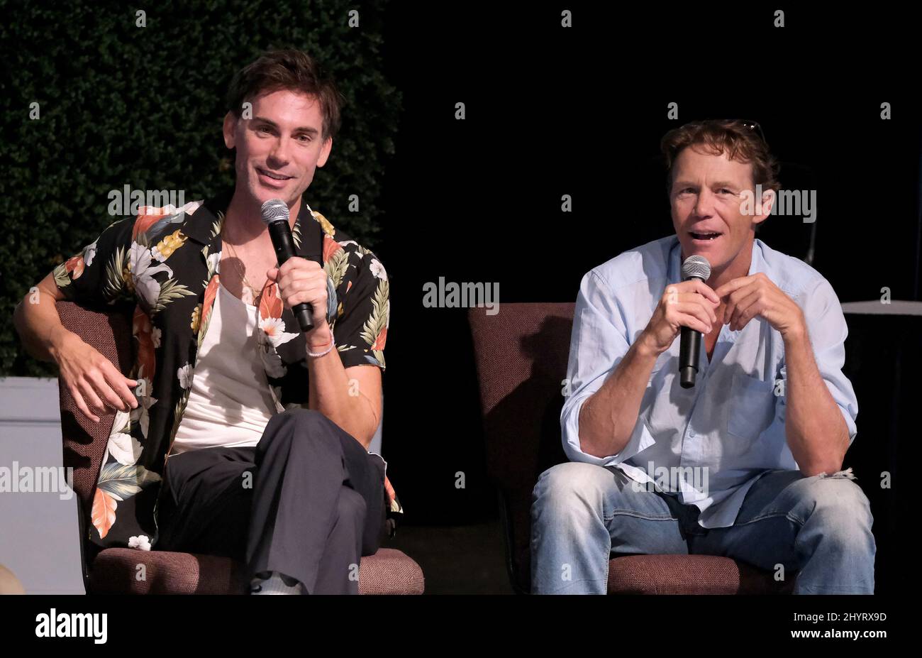 Drew Fuller and Brian Krause at the opening day of RomaDrama LIVE! Fan Convention held at The Factory at Franklin on July 30, 2021 in Franklin, TN. Stock Photo