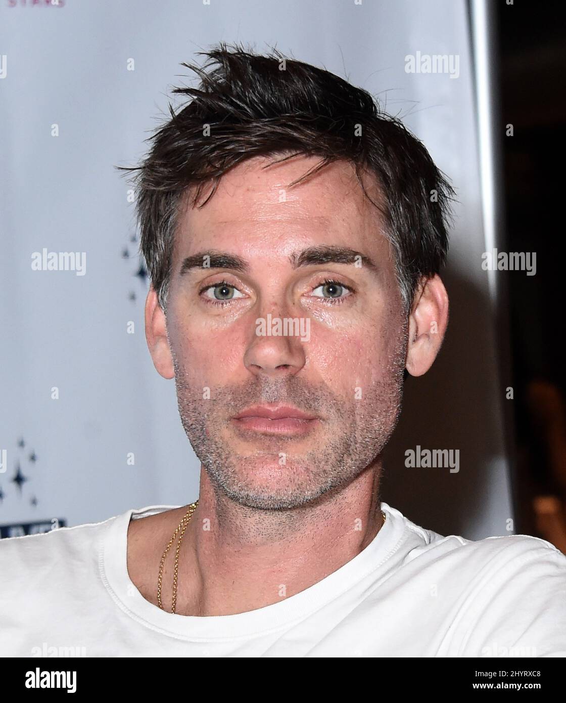 Drew Fuller on the second day of RomaDrama LIVE! Fan Convention held at The Factory at Franklin on July 31, 2021 in Franklin, TN. Stock Photo