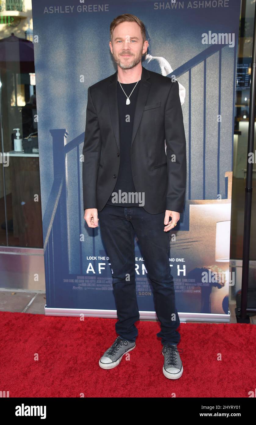 Shawn Ashmore arriving to the ¢€˜Aftermath¢€™ Los Angeles Premiere at