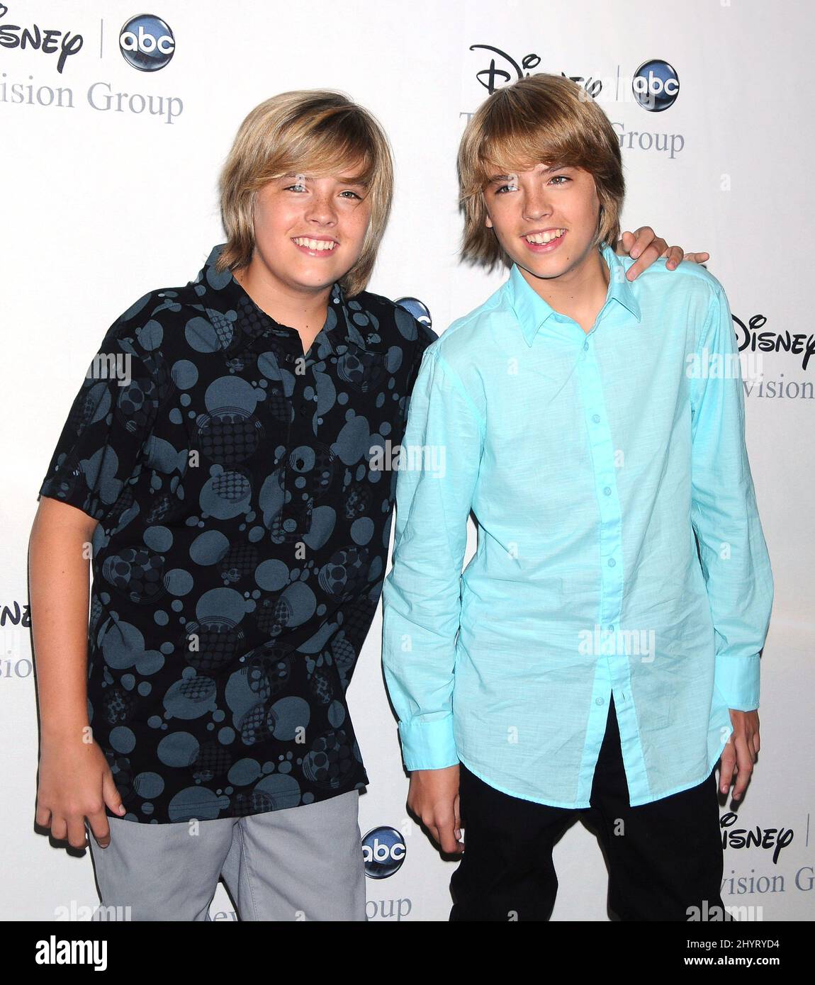 Dylan Sprouse and Cole Sprouse at the Disney ABC Television Group All Star Party held at the Beverly Hilton Hotel in Los Angeles. Stock Photo