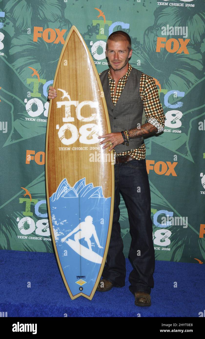 David Beckham attending the Teen Choice Awards 2008 arrivals at the Gibson amphitheatre at Universal City Walk, California. Stock Photo