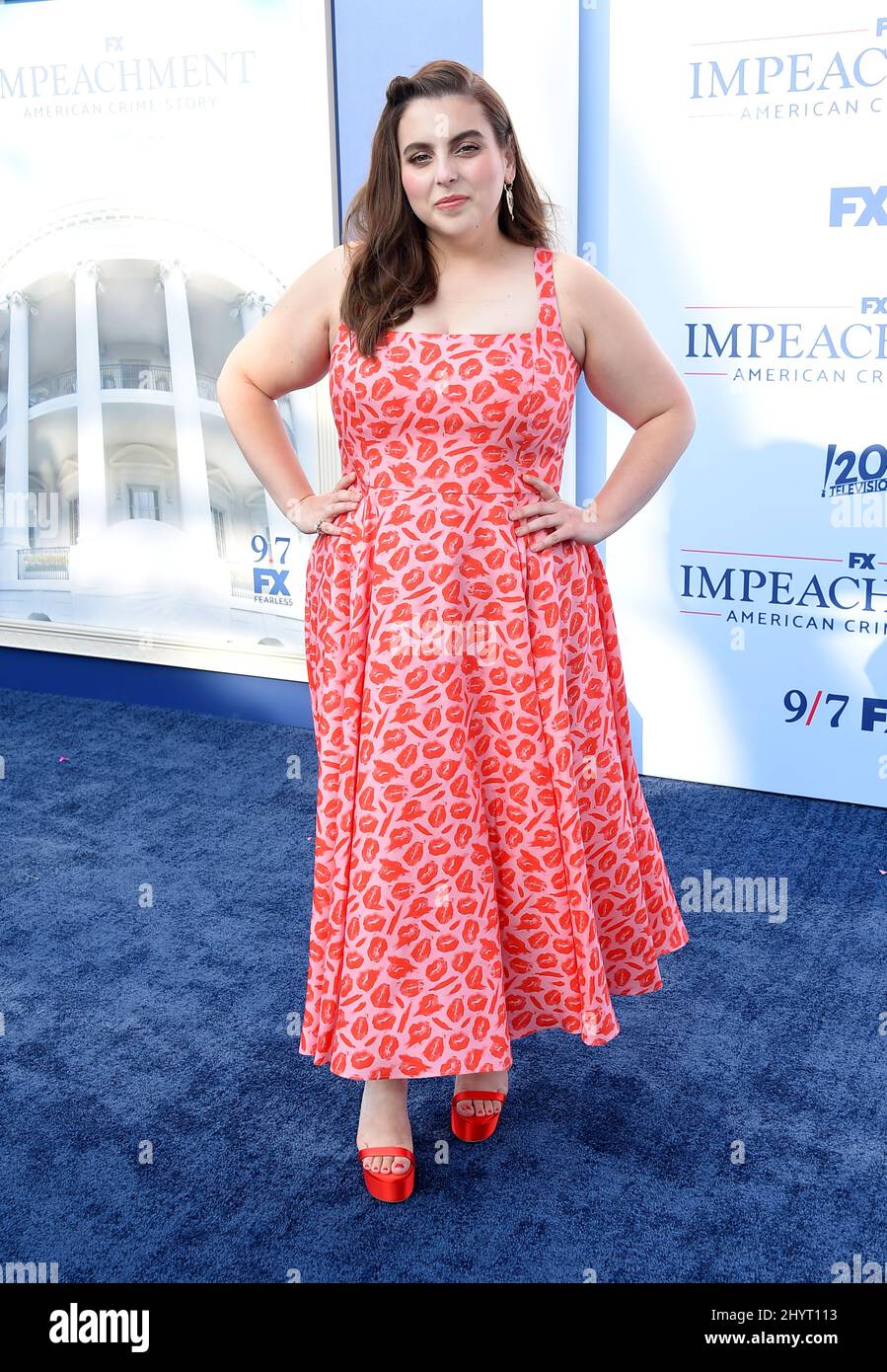 Beanie Feldstein at FX's "Impeachment American Crime Story" red carpet